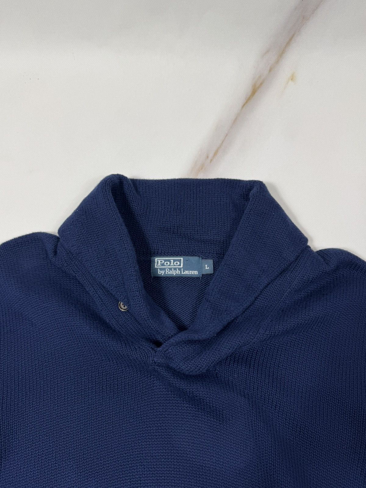 Polo Ralph Lauren Vintage Polo Ralph Lauren Basic Blue Knit Sweater Size US L / EU 52-54 / 3 - 3 Thumbnail