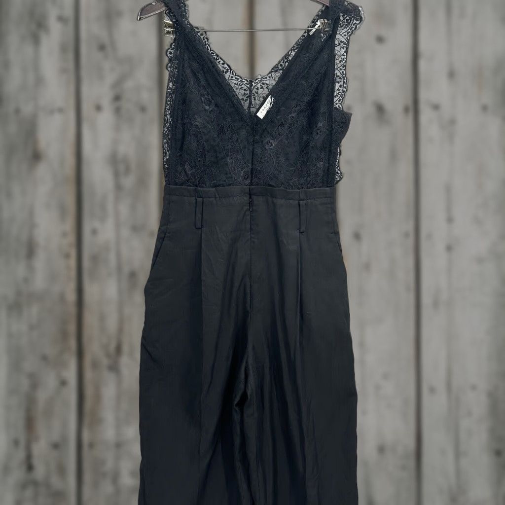 Sandro Sandro Jumpsuit Women Small Lace Pants Top Party Business Coquette Designer READ Size S / US 4 / IT 40 - 1 Thumbnail