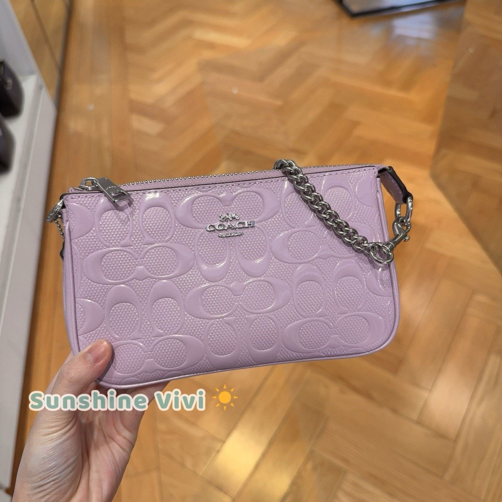 Coach NWT Coach Nolita 19 In Signature Leather Heart Charm CCZ27 Size ONE SIZE - 7 Thumbnail