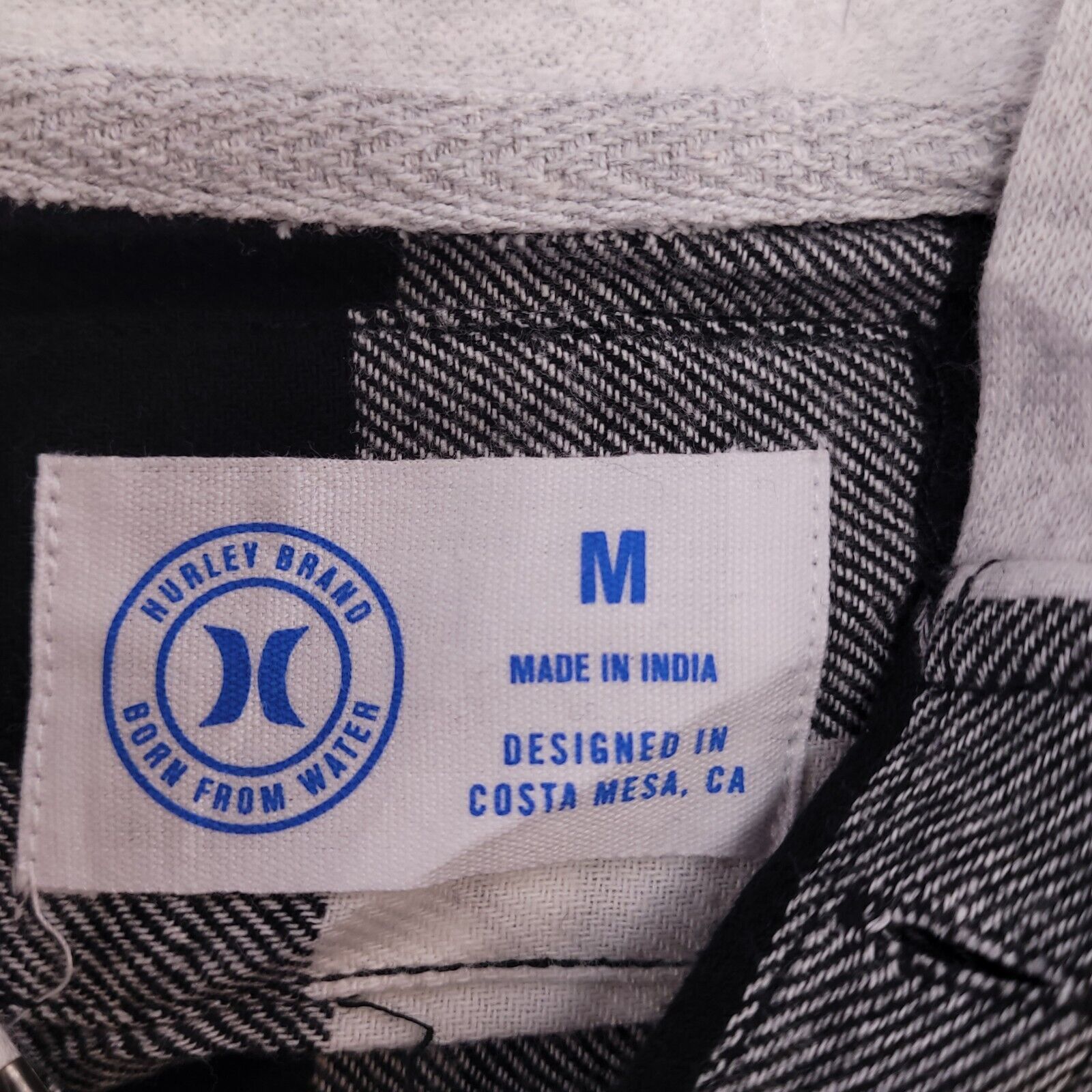 Hurley Hurley Button Up Hoodie Mens Size Medium M White Black Plaid Size US M / EU 48-50 / 2 - 3 Thumbnail