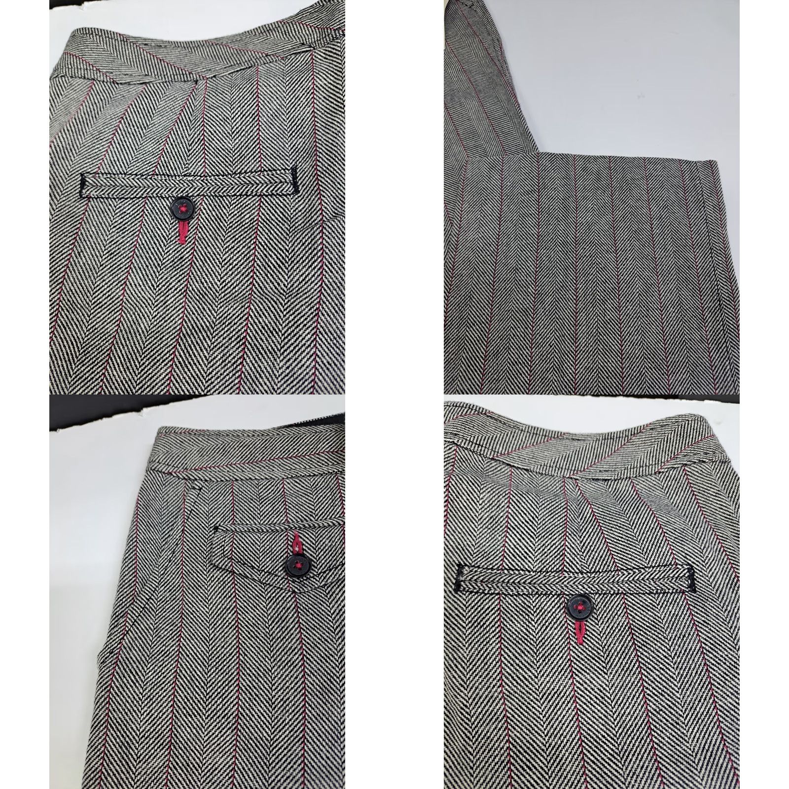 Tommy Hilfiger Tommy Hilfiger Pants Womens Wide-Leg Pin Stripe Black/White/Purple Size 2 30in Inseam Dress Pants Regular WNT/NWT Size 26" / US 2 / IT 38 - 8 Thumbnail