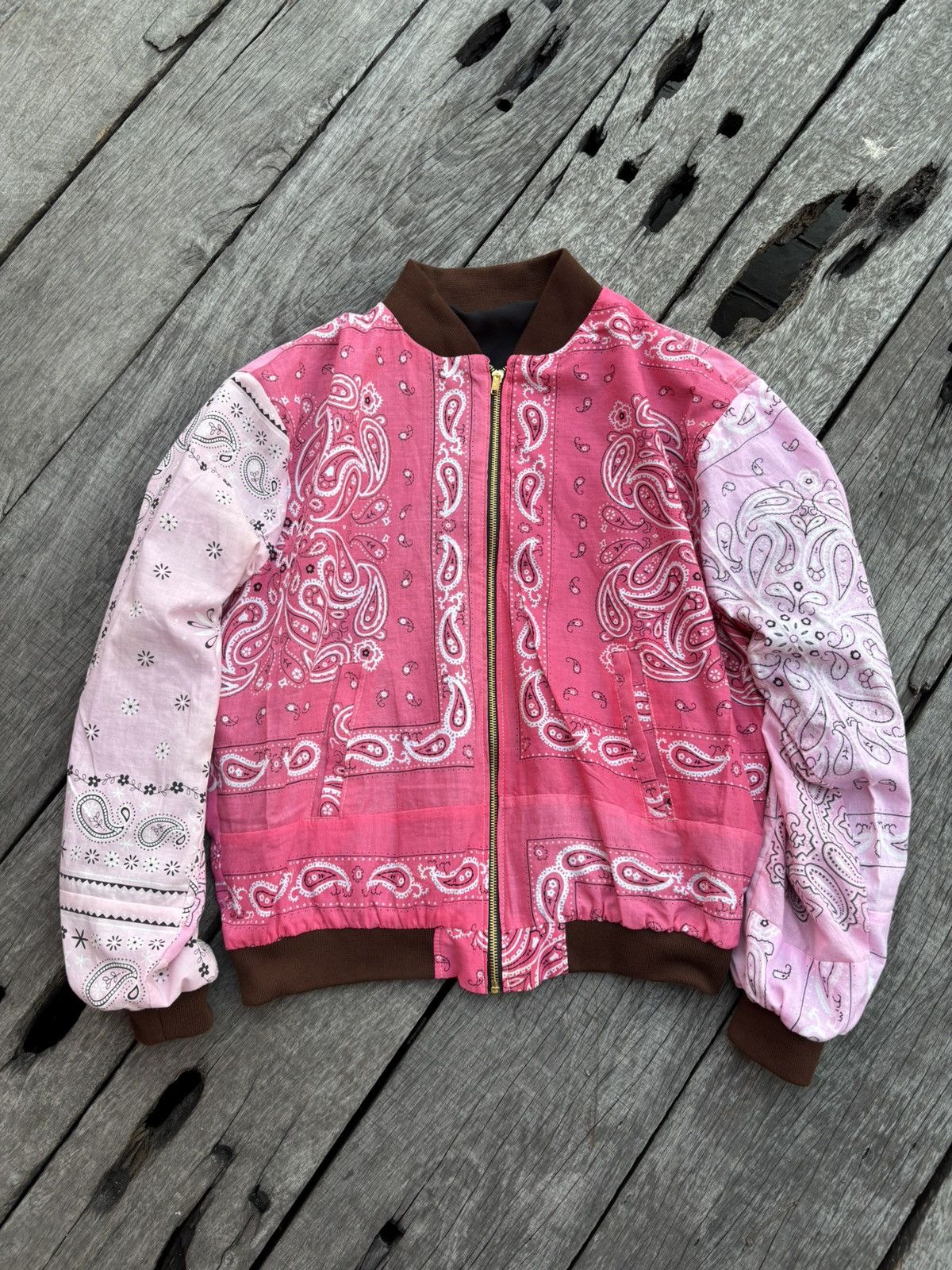 Handmade Bandana Pink Custom Made Jacket Size US L / EU 52-54 / 3 - 1 Thumbnail