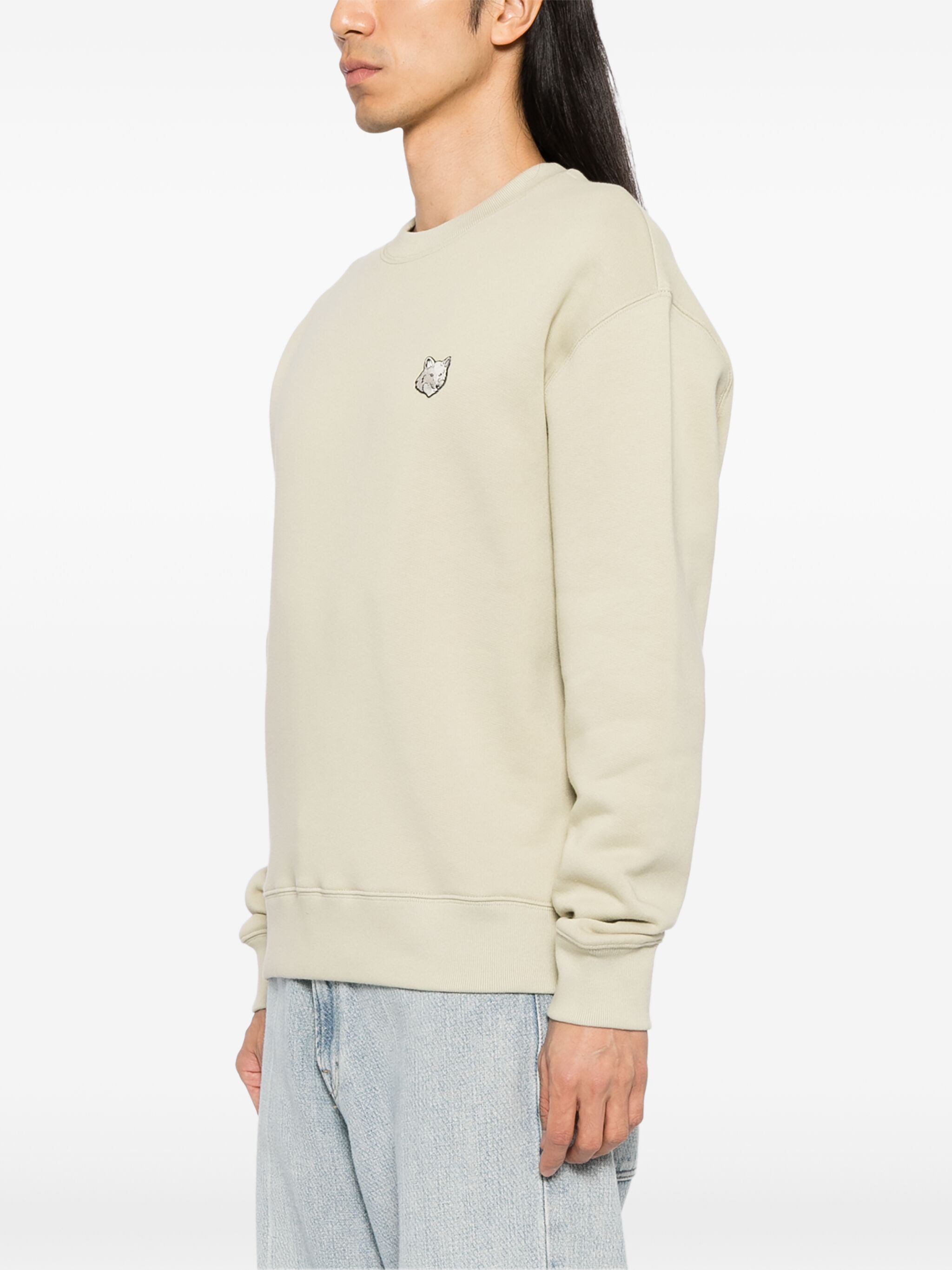 Maison Kitsune o1s22i1n1124 Bold Fox Head Crewneck Sweatshirt in Ivory Size US S / EU 44-46 / 1 - 3 Thumbnail