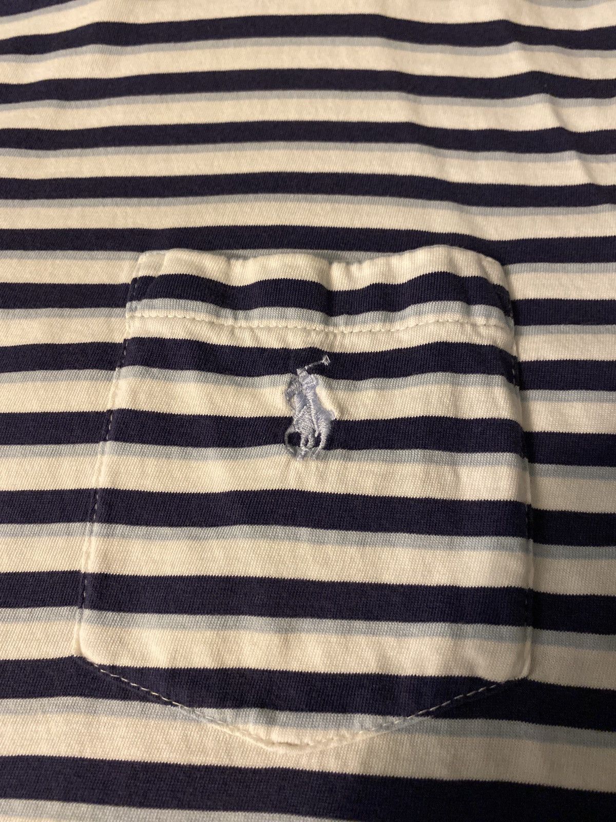 Vintage Polo Ralph Lauren striped t-shirt size L (rare) blue pony Size US L / EU 52-54 / 3 - 3 Thumbnail