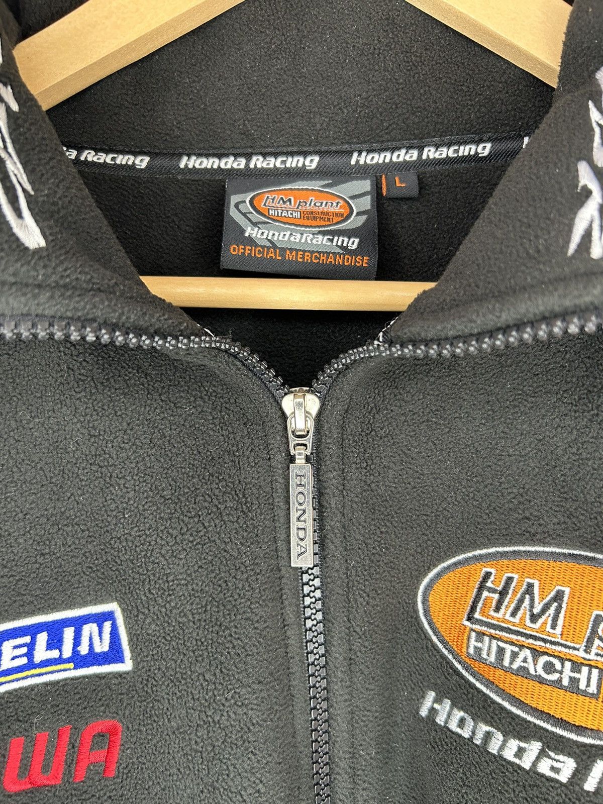 Honda Vintage Honda Racing Zip Up Fleece Sweater Size US L / EU 52-54 / 3 - 7 Thumbnail