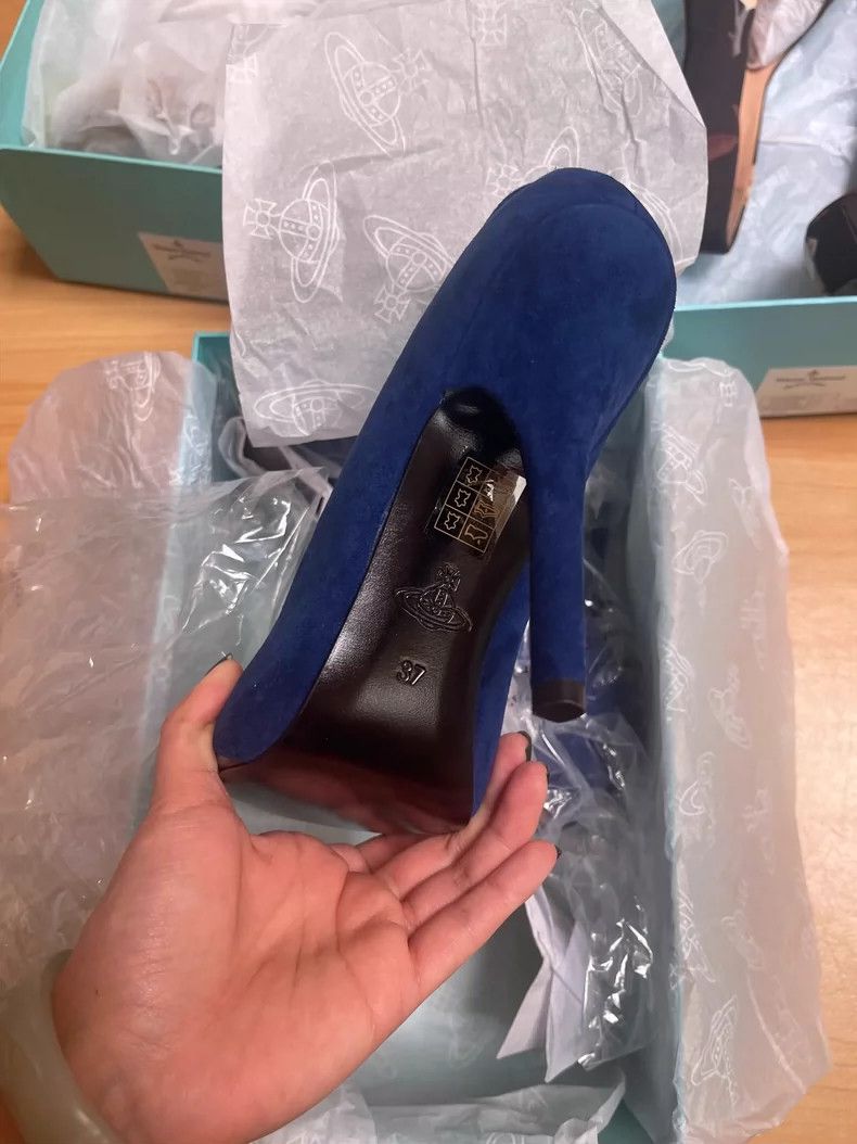 Vivienne Westwood vivienne westwood Cowhide velvet leather high heels for co Size US 6.5 / IT 36.5 - 1 Thumbnail