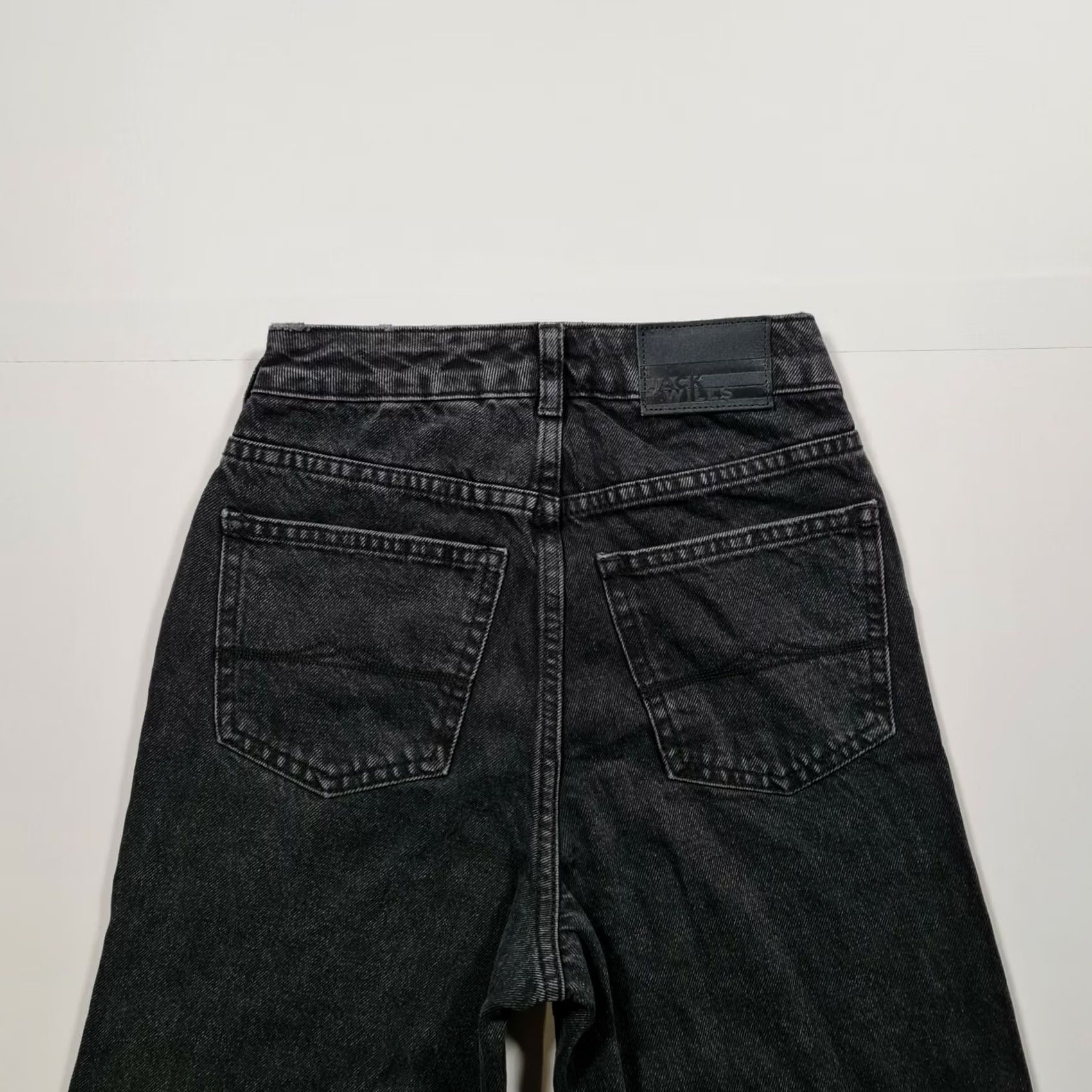 Jack Wills Jack Wills Womens Jeans Black W24 L32 Maddison High Rise Straight Leg Jeans Size 42" / US 20 - 7 Thumbnail