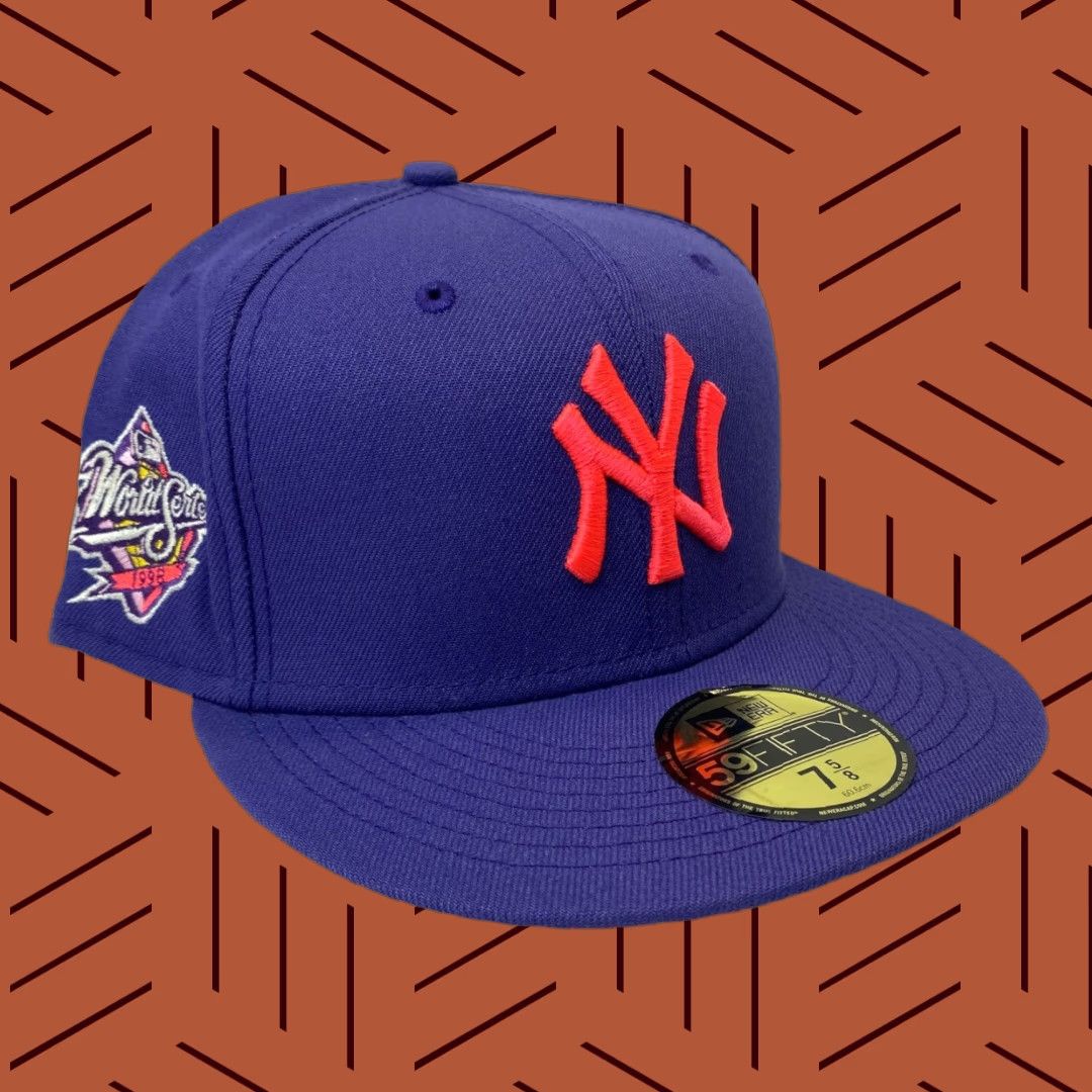 New Era NEW ERA HAT Baseball Cap YANKEES FITTED 7 5/8 Purple Daybreakers UV 1998 Hat Club Exclusive Mens Size ONE SIZE - 1 Thumbnail