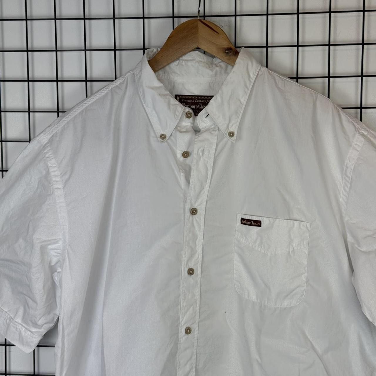 Marlboro Classics Marlboro Classic Button Up Short Sleeve Shirt White Size US XL / EU 56 / 4 - 4 Thumbnail