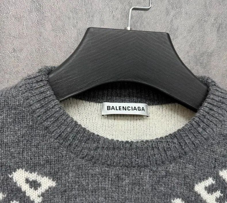 Balenciaga Balenciaga Logo Jacquard Knit Sweater. Size US S / EU 44-46 / 1 - 3 Thumbnail