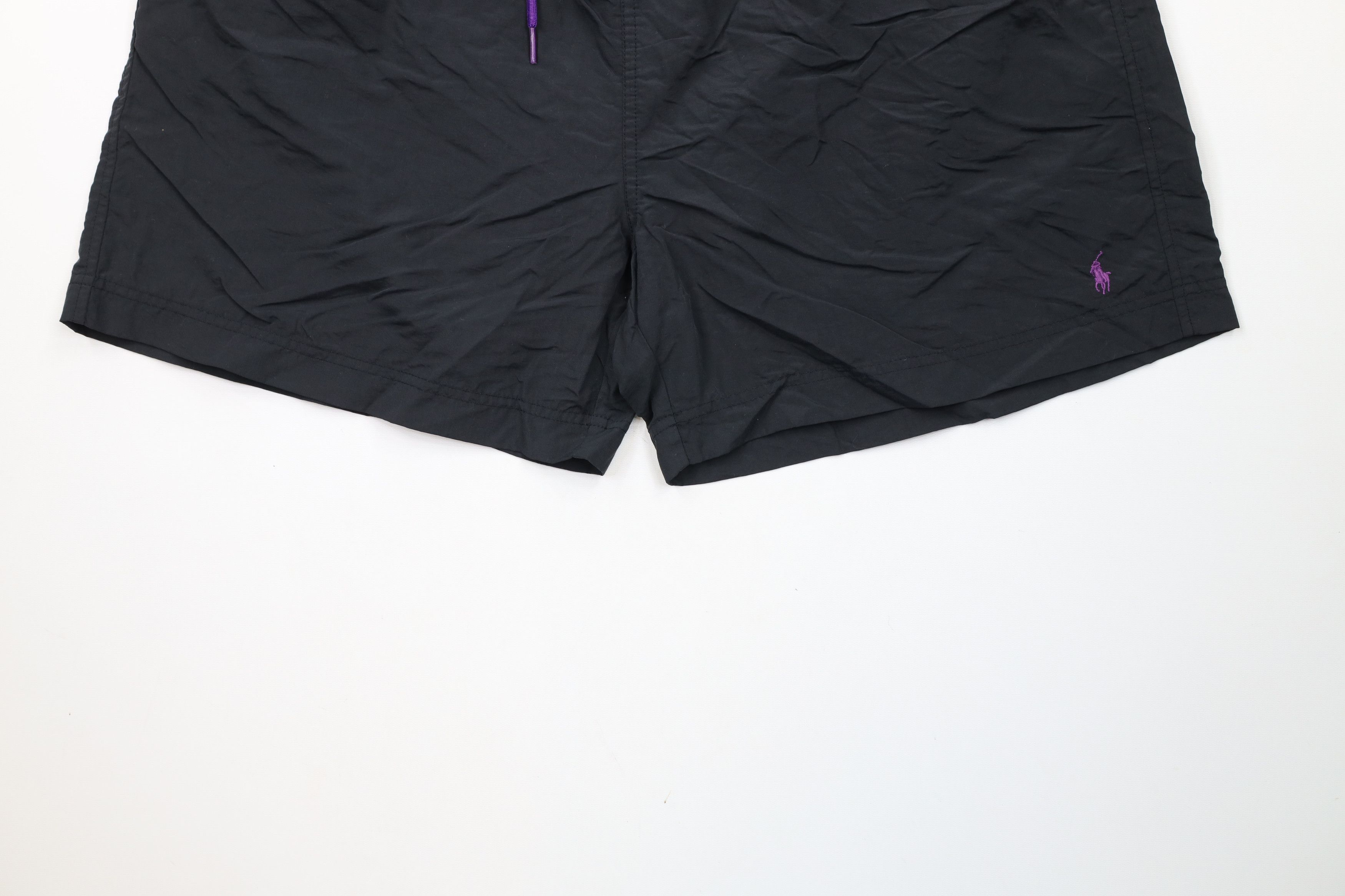 Ralph Lauren × Vintage Vintage 90s Ralph Lauren Above Knee Shorts Swim Trunks Black Size US 34 / EU 50 - 4 Thumbnail