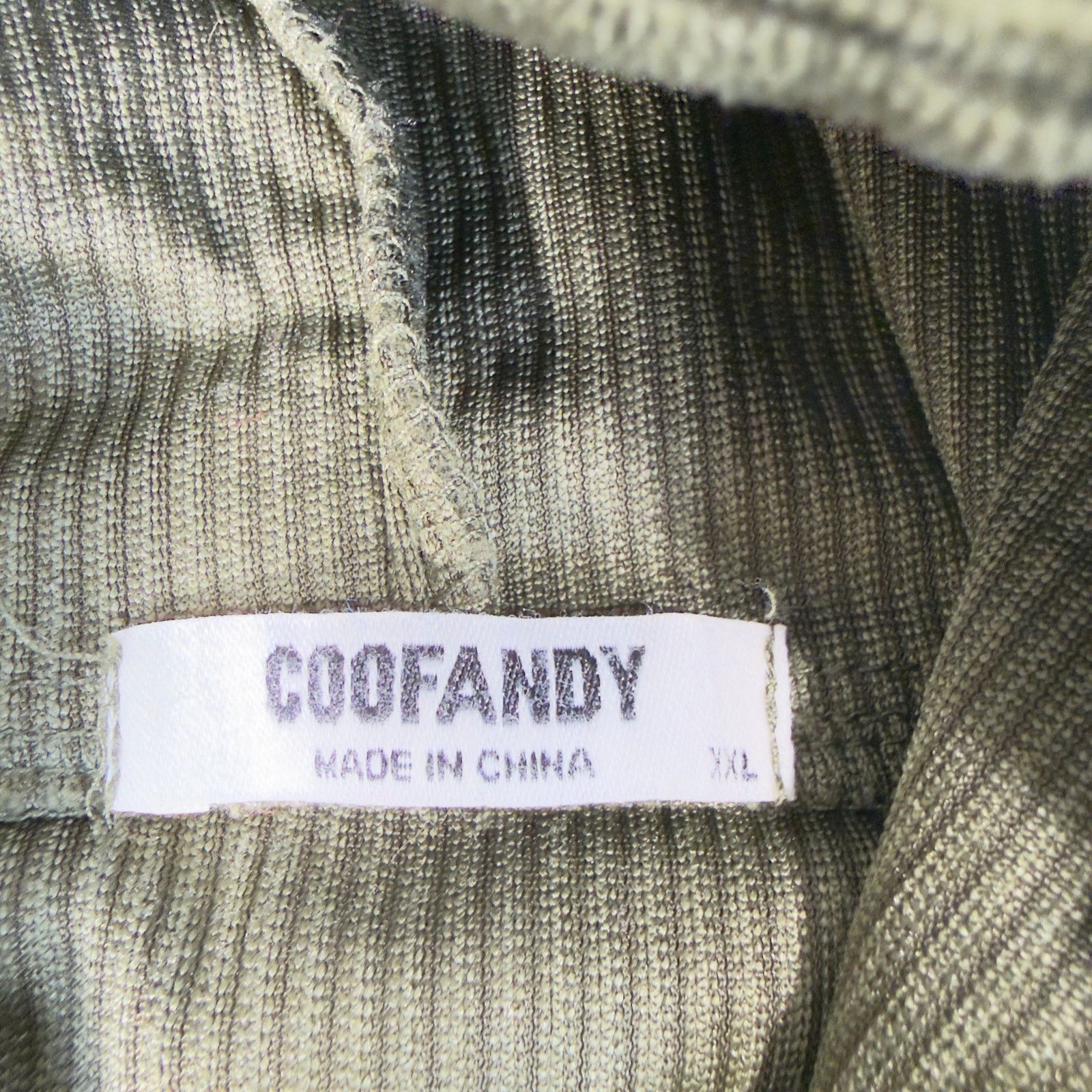 Other Coofandy Men XL Ribbed Hoodie Olive Green Pullover Casual Size US XXL / EU 58 / 5 - 3 Thumbnail