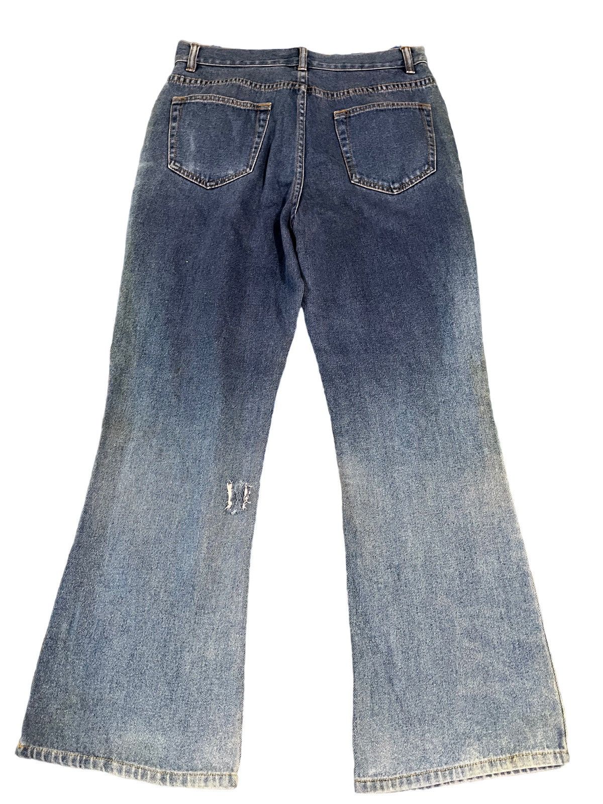 Japanese Brand Livre Claire Baggy/Flare Dualtone color Denim Size US 29 - 6 Thumbnail