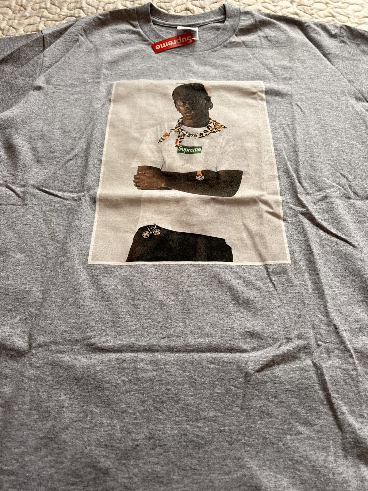 Supreme L Supreme x Tyler the Creator phot tee Tshirt grey box logo Size US L / EU 52-54 / 3 - 7 Thumbnail