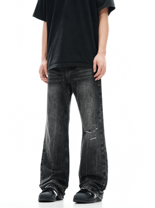 Japanese Brand × Jean American style distressed retro high street ripped jeans Size US 32 / EU 48 - 1 Thumbnail