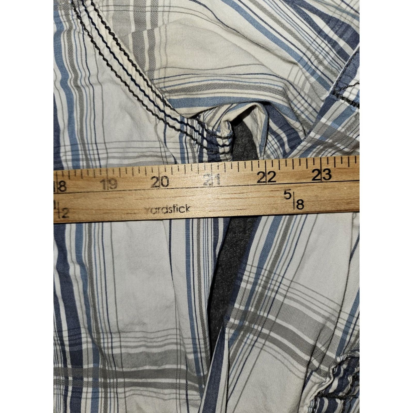 BKE VINTAGE BKE Pearl Snap Shirt Men L Slim White Plaid Roll Tab Preppy Western Cowboy Stretch Size US L / EU 52-54 / 3 - 3 Thumbnail
