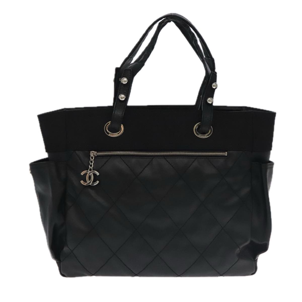Chanel Biarritz Black Leather Tote Bag (Pre-Owned) Size ONE SIZE - 1 Thumbnail
