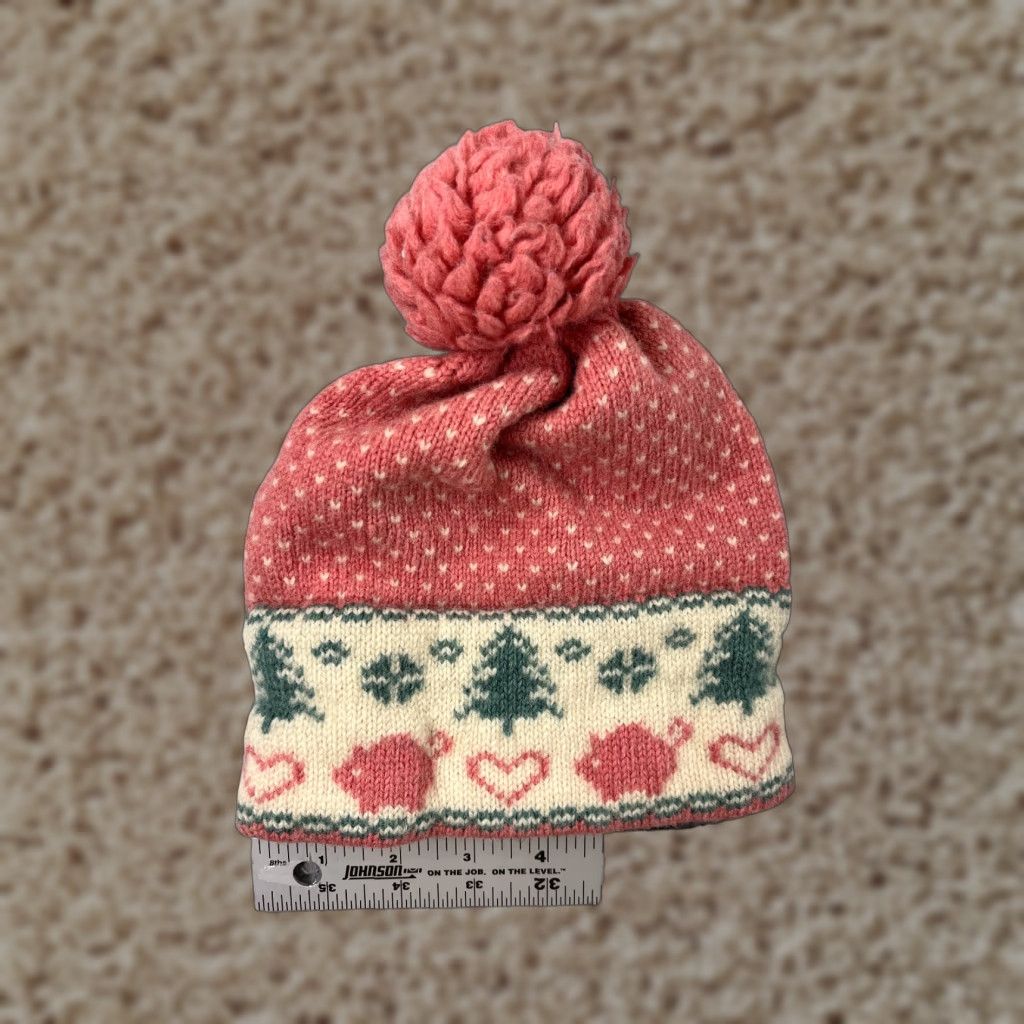 Pinko Green Mountain Knitters Beanie Pink Wool Hat Adult Women Size ONE SIZE - 1 Thumbnail