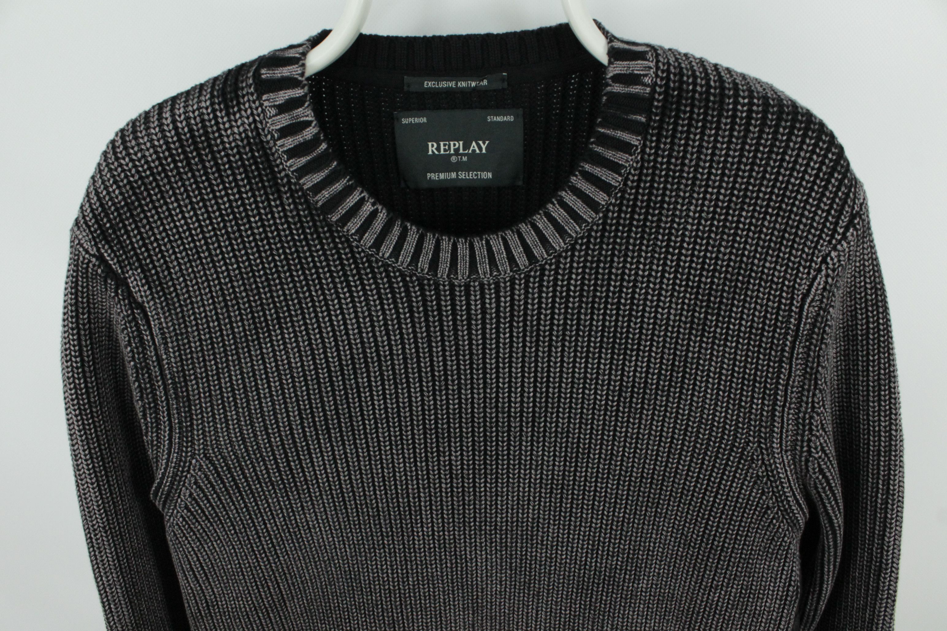 Replay Replay Exclusive Knitwear Gray Cotton Jumper Sweater Size US L / EU 52-54 / 3 - 6 Thumbnail