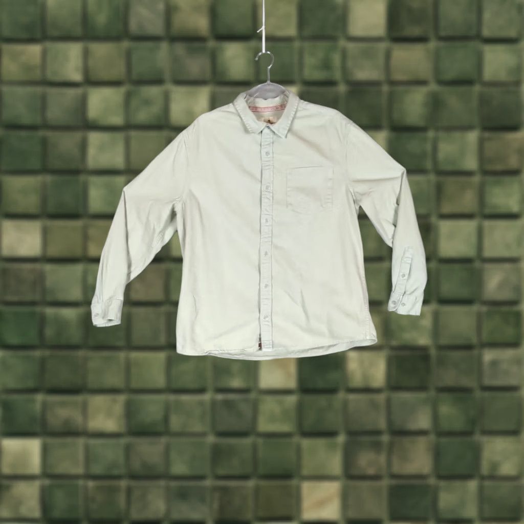 Vintage The Normal Brand Shirt Men XL Light Green Long Sleeve Button-Up Twill Cotton Casual Utility Outdoor Bre breathable Solid Size US XL / EU 56 / 4 - 1 Thumbnail