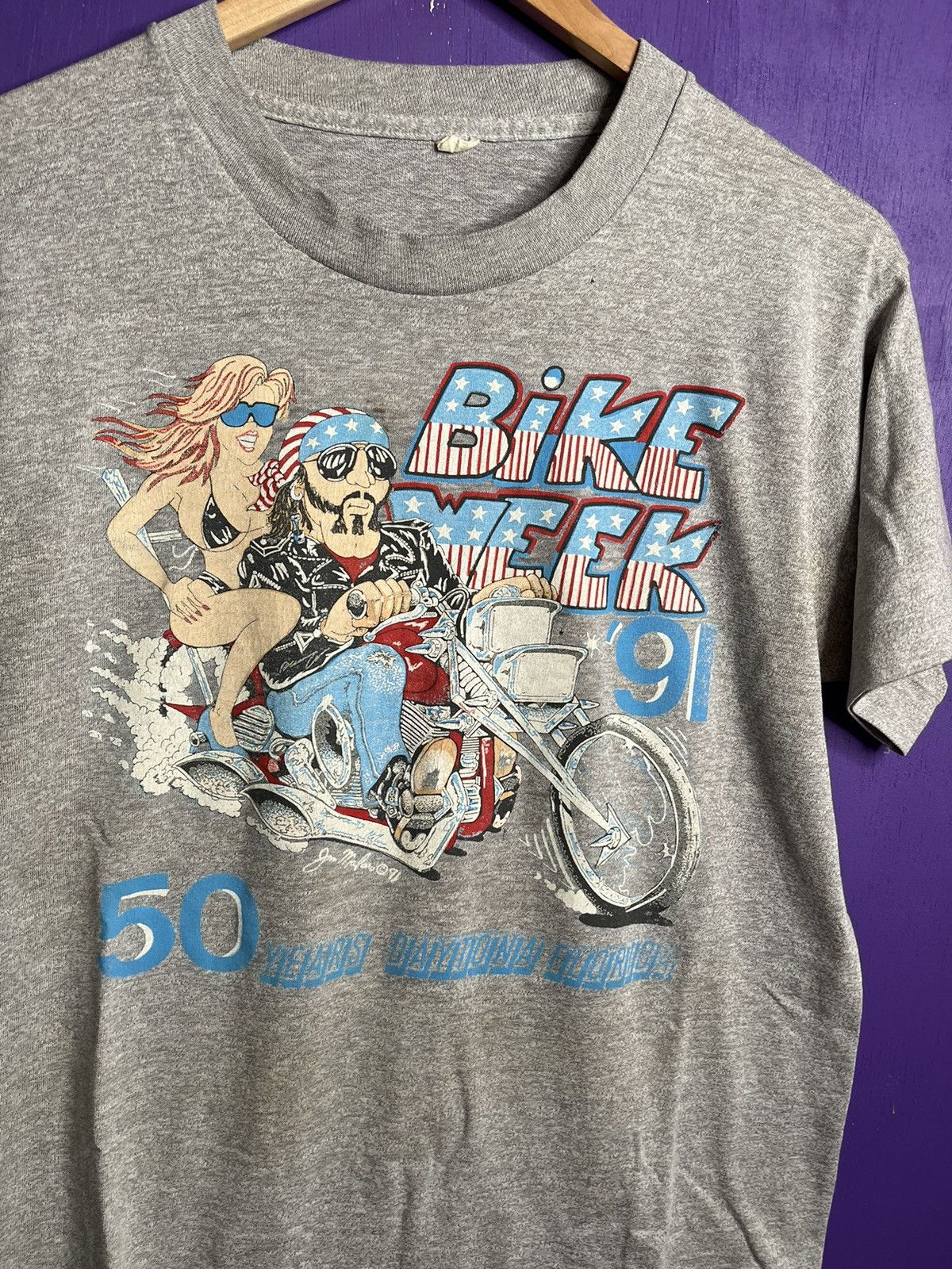 Harley Davidson Vintage 1991 Daytona bike week USA t-shirt Size US M / EU 48-50 / 2 - 3 Thumbnail