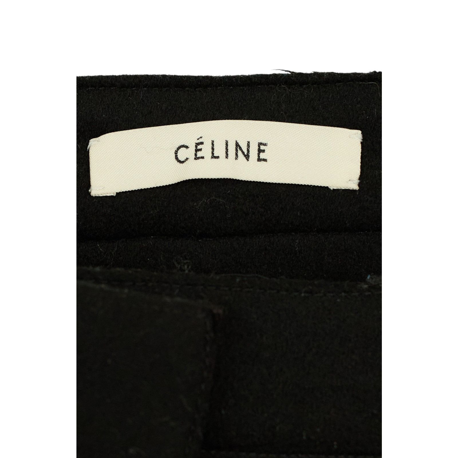 Celine by Phoebe Philo F/W 2012 Black Wool Belted Skirt Size 27" / US 4 / IT 40 - 3 Thumbnail