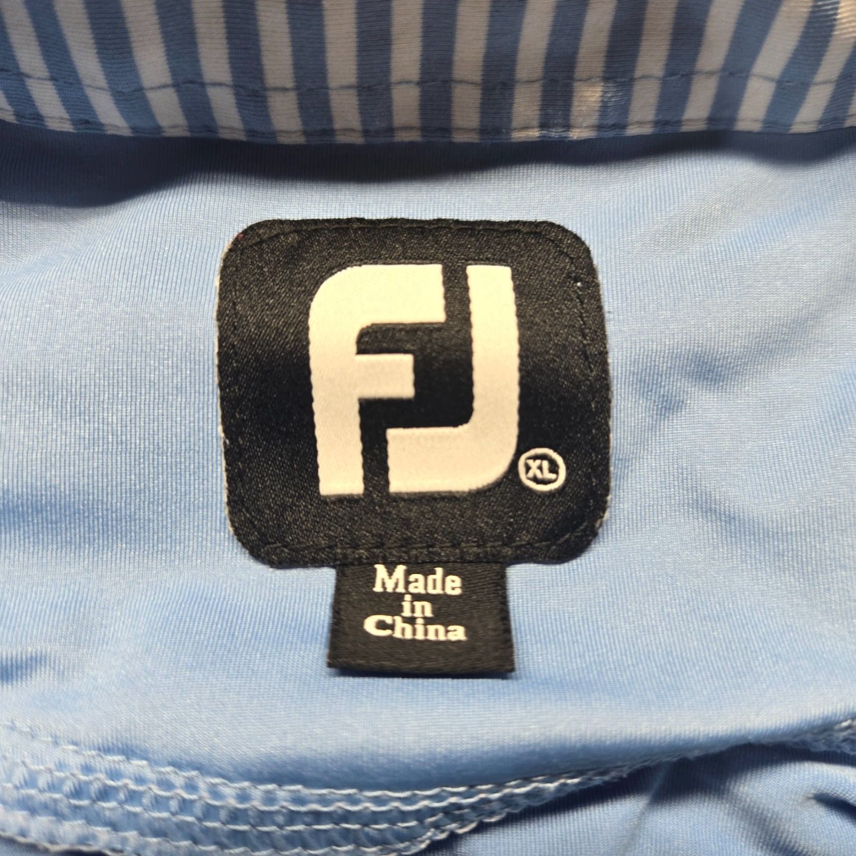 Footjoy VINTAGE FootJoy Golf Polo Shirt Adult Men's XL Blue Solid Short Sleeve Summer 90s Size US XL / EU 56 / 4 - 3 Thumbnail