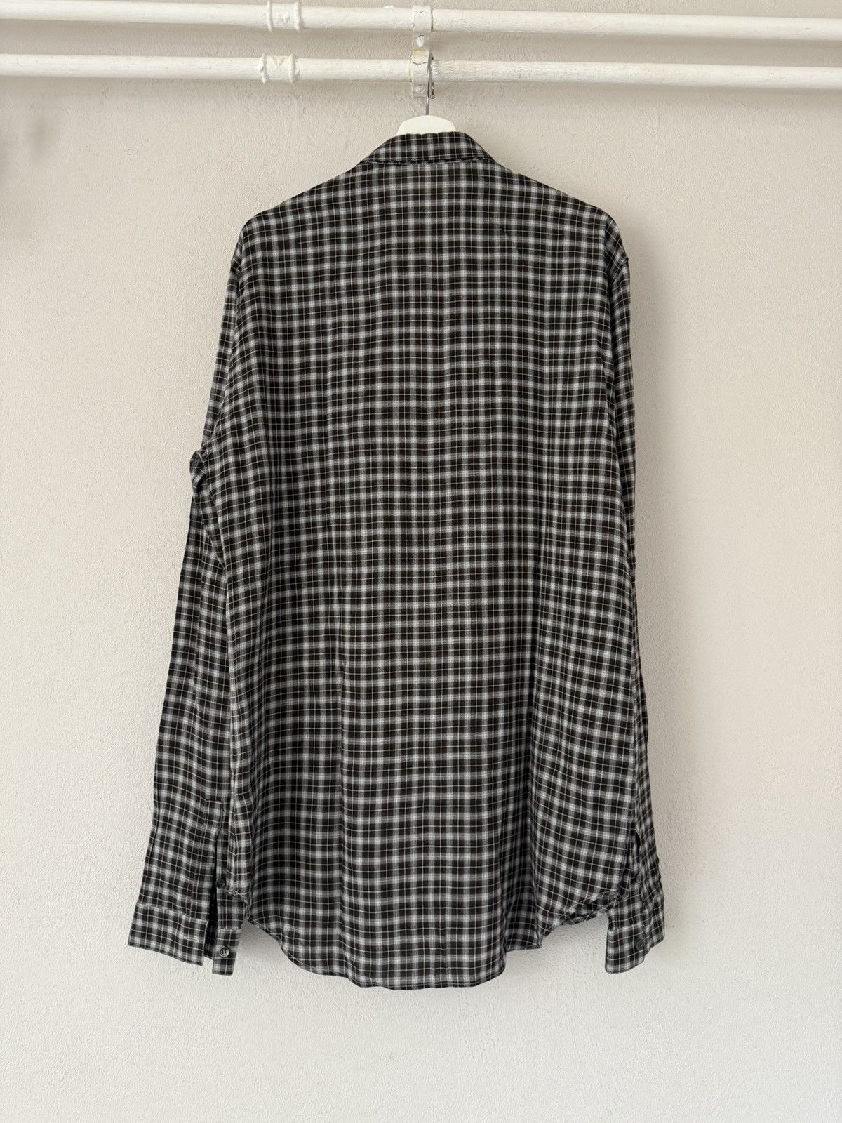 Dior Dior Grey Checkered Cotton Shirt with Chest Pockets Size US L / EU 52-54 / 3 - 9 Thumbnail