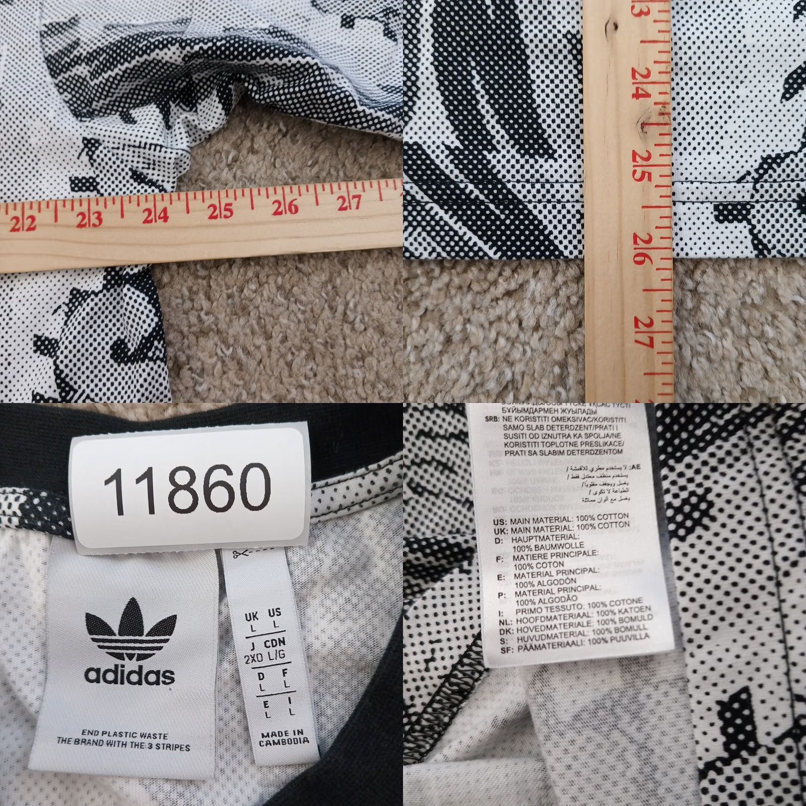 Adidas Adidas Shirt Mens Large Black Love Unites Double Sided Short Sleeve Crew Neck Size US L / EU 52-54 / 3 - 8 Thumbnail