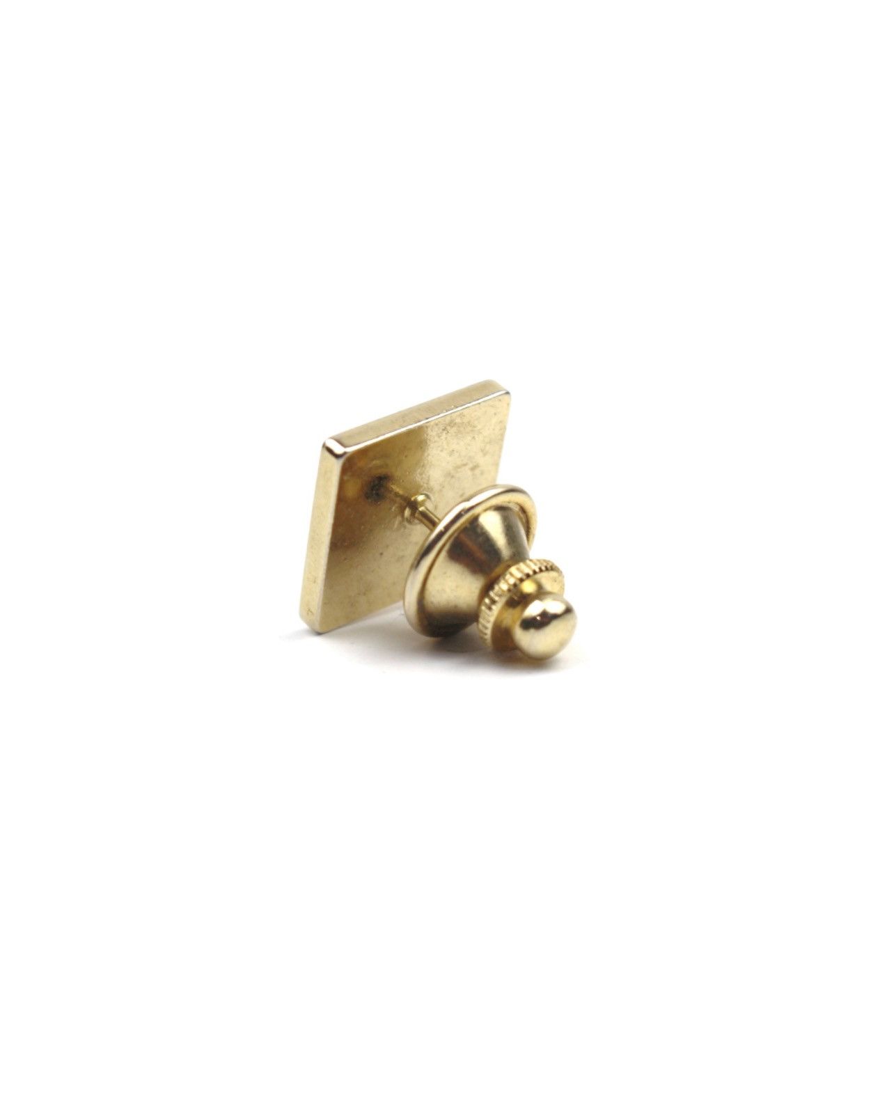 Yves Saint Laurent 1980S YVES SAINT LAURENT GOLD-PLATED SQUARE LAPEL PIN Size ONE SIZE - 2 Thumbnail