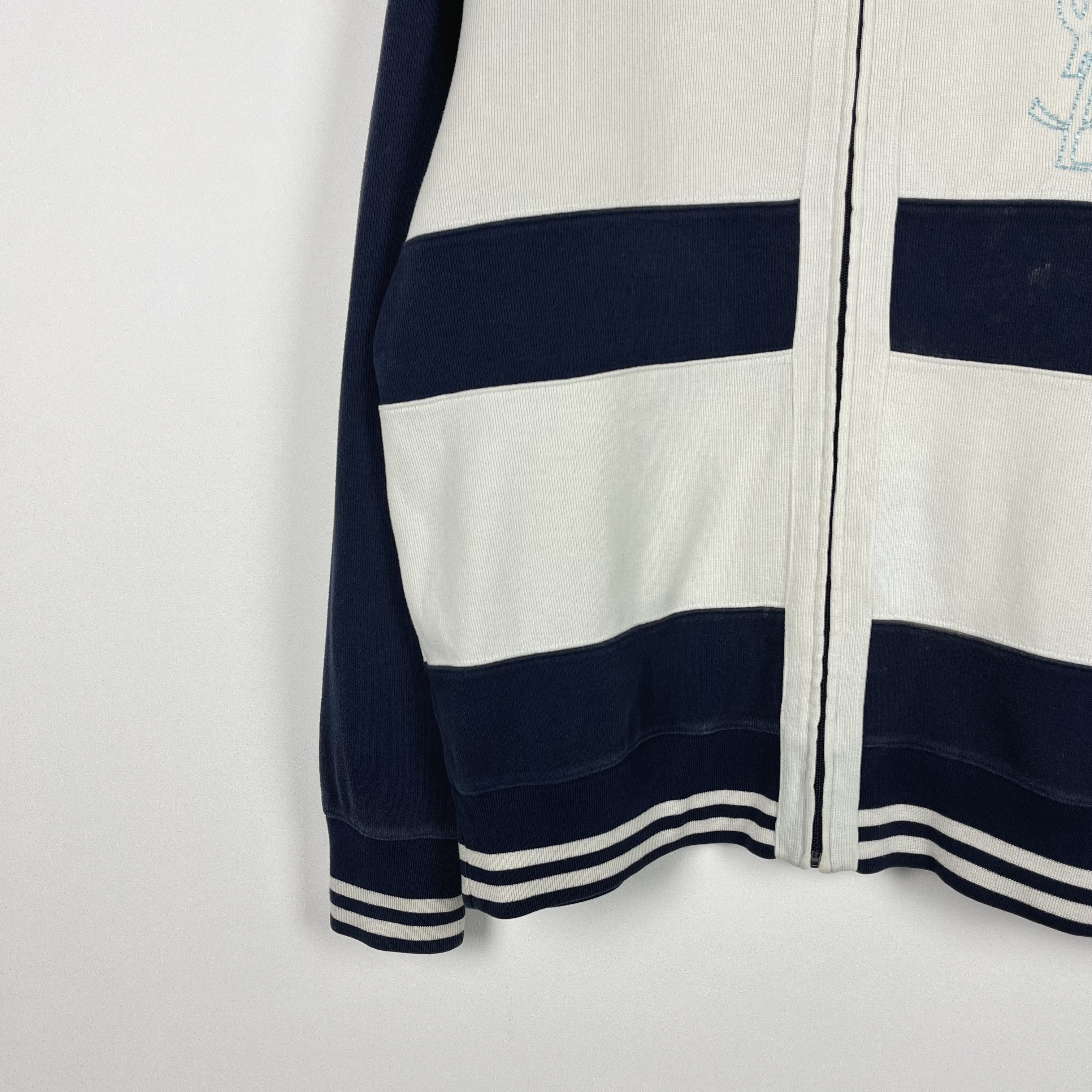 Yves Saint Laurent Vintage Yves Saint Laurent YSL Big Logo Zip Sweatshirt 90’s Size US XL / EU 56 / 4 - 4 Thumbnail