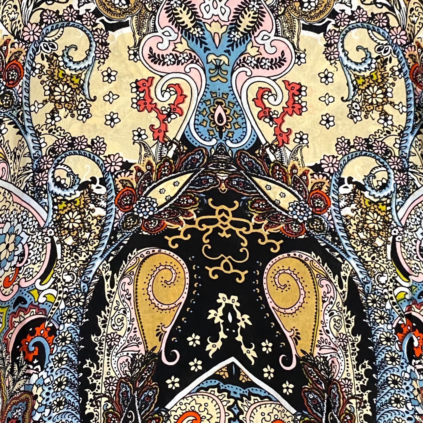 Anthropologie ANTHROPOLOGIE Love Kyla Tunic Blouse Womens Large Multicolor Paisley V-Neck Boho Size L / US 10 / IT 46 - 4 Thumbnail