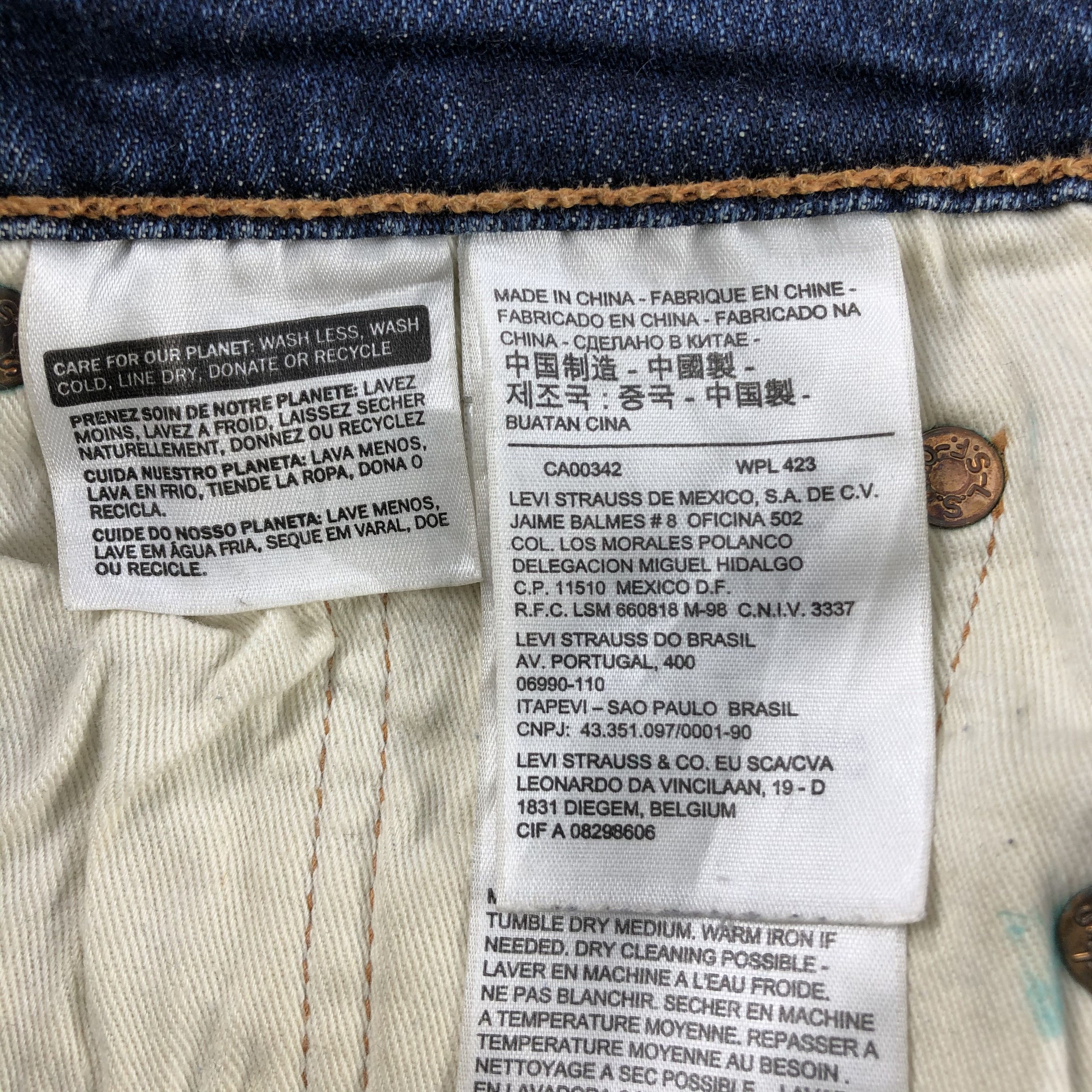 Levi's Vintage Levi's 513 Jeans Distress Faded Blue Denim KJ915 Size US 29 - 12 Thumbnail