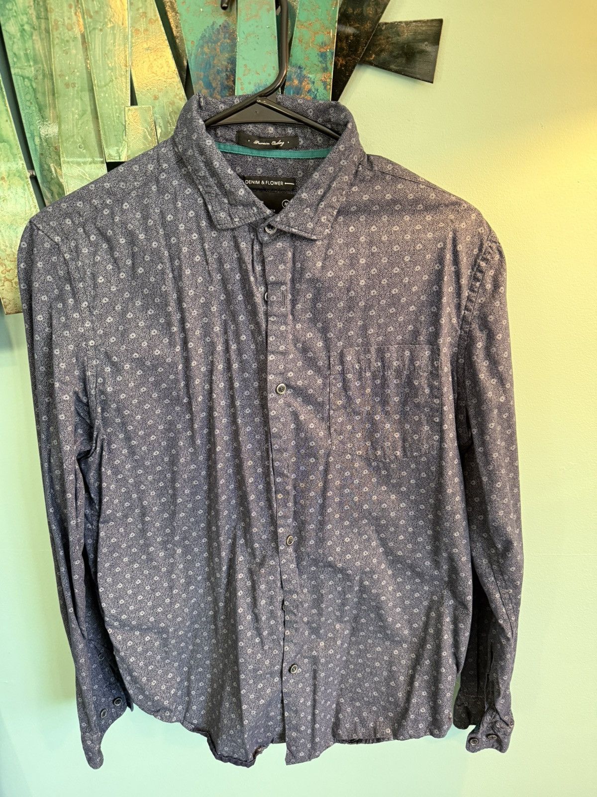 Nordstrom DENIM & FLOWER (NORDSTROM BRAND) PATTERNED BUTTON DOWN Size US M / EU 48-50 / 2 - 1 Thumbnail