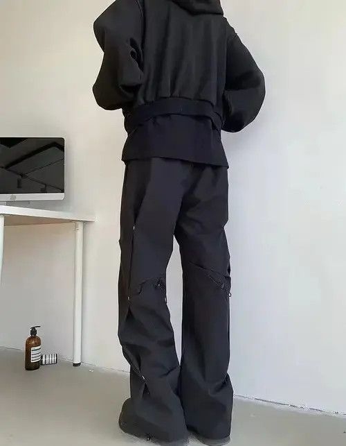 Jean Nozomi x Yuri Casual Trousers Sports Drawstring Pleated Pant Size US 36 / EU 52 - 3 Thumbnail