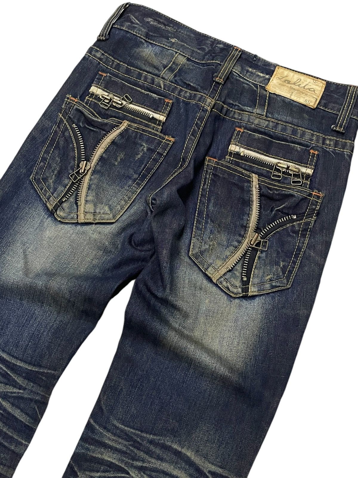 GOSTAR DE FUGA × Hysteric Glamour × Tornado Mart Lolita Japan Claw Mark Honeycomb Mud Wash Jeans Size US 30 / EU 46 - 11 Thumbnail