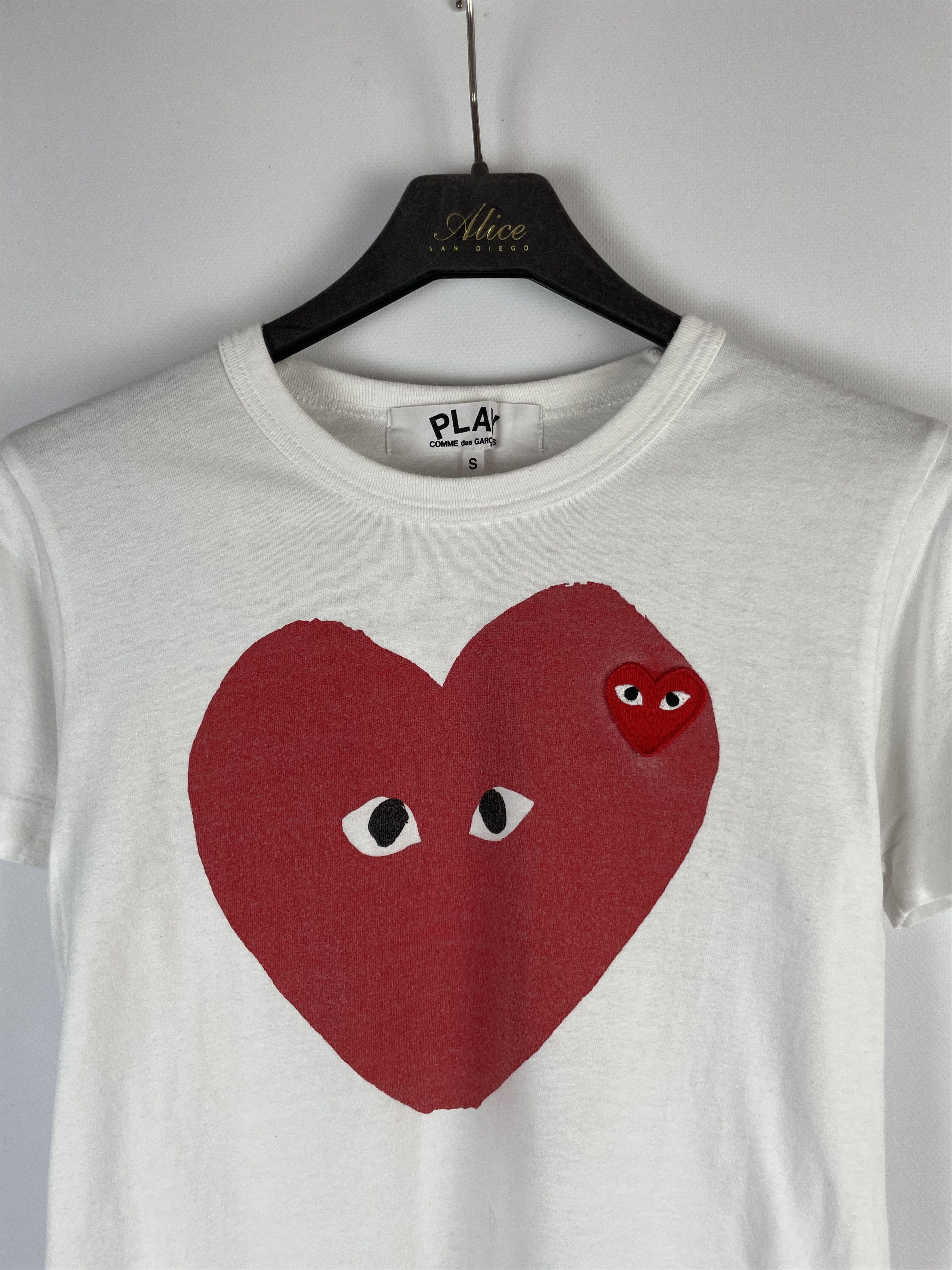 Comme des Garcons Play Comme des Garçons tee logo hearts Size S / US 4 / IT 40 - 4 Thumbnail