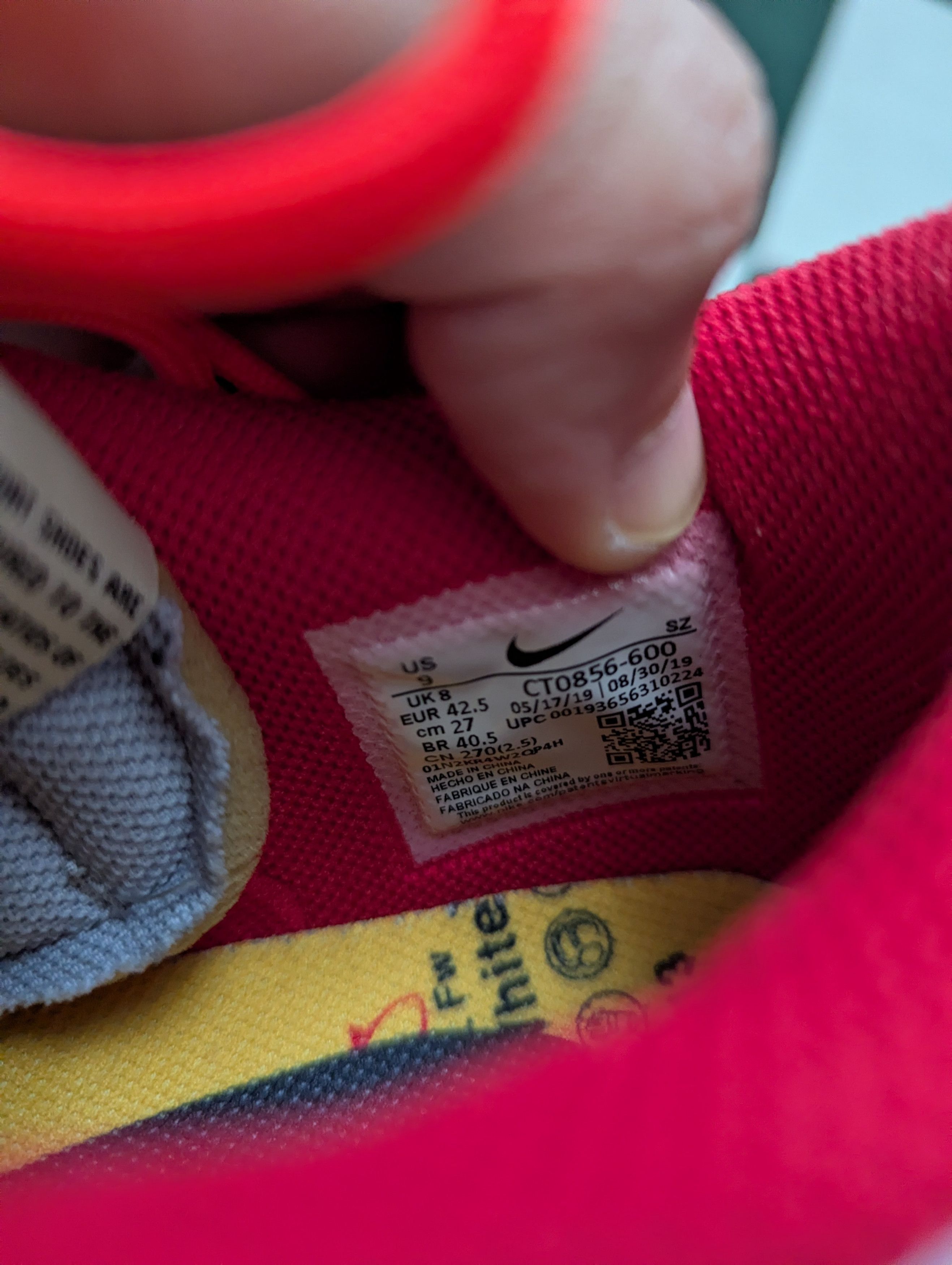 Nike × Off-White Nike Dunk Low Off White University Red Size US 9 / EU 42 - 10 Thumbnail