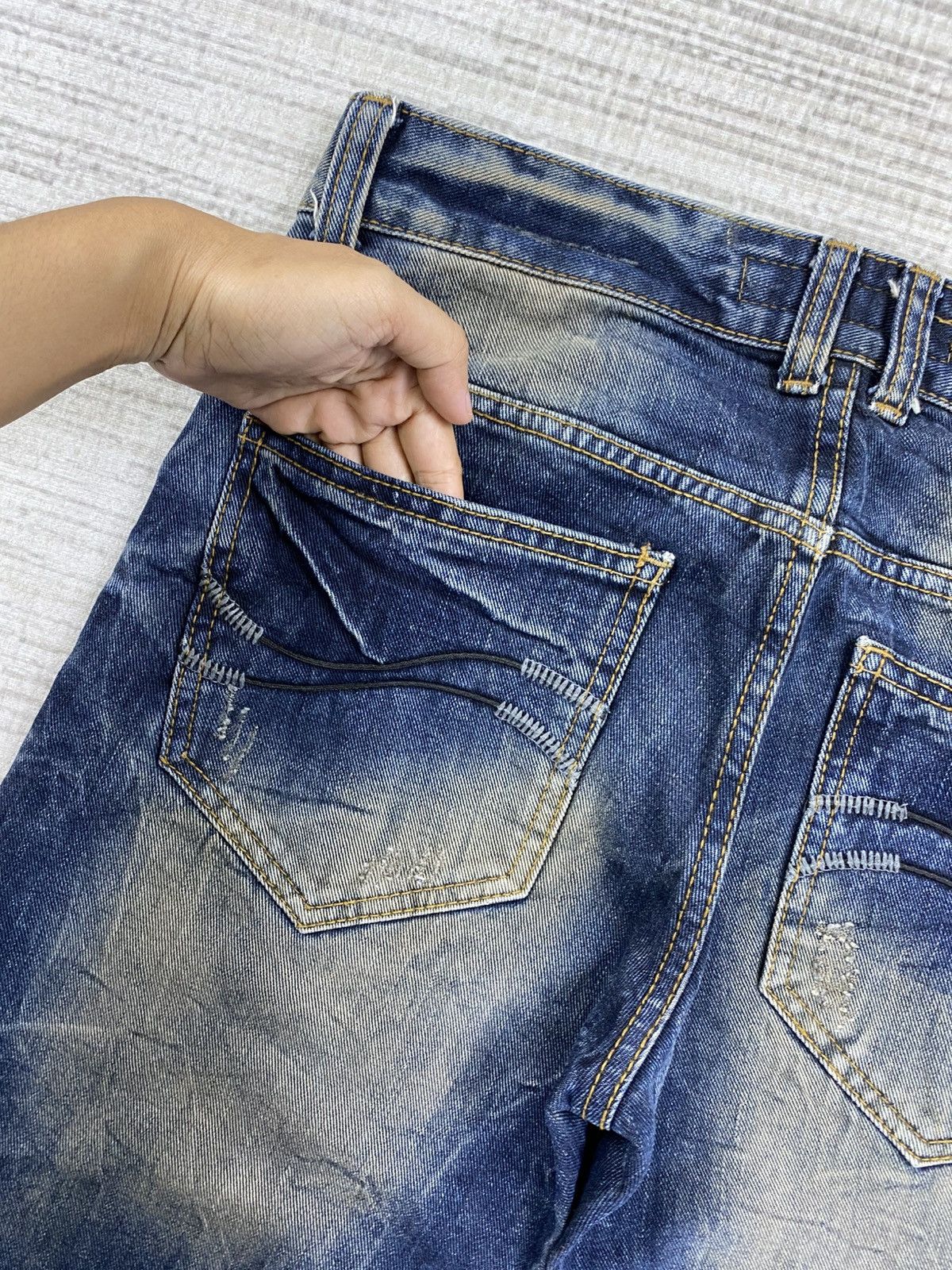 If Six Was Nine × Le Grande Bleu (L.G.B.) × Vintage Vintage Kesson Jeans Distressed Denim Pants Size US 30 / EU 46 - 10 Thumbnail