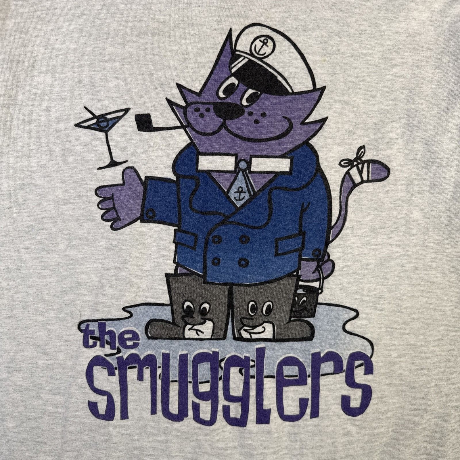 Band Tees Vintage The Smugglers Shirt Mens XL Gray 90s Lookout Records Size US XL / EU 56 / 4 - 2 Thumbnail