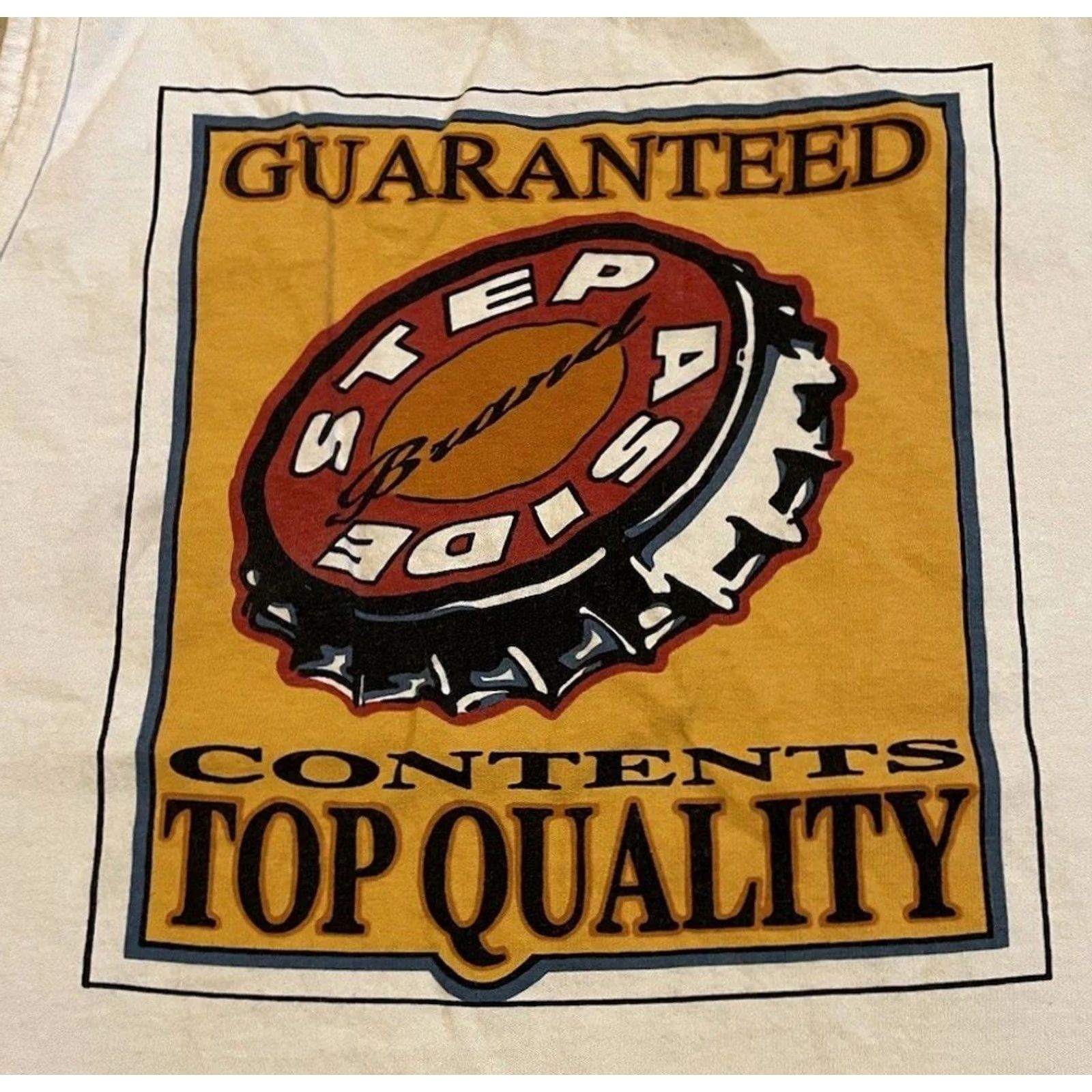 Vintage VINTAGE 90s Step Aside Bottle Cap Faded Distressed Tank Top XS Surf Skate Grunge Funny Shirt Mens White Zap Size US XS / EU 42 / 0 - 3 Thumbnail