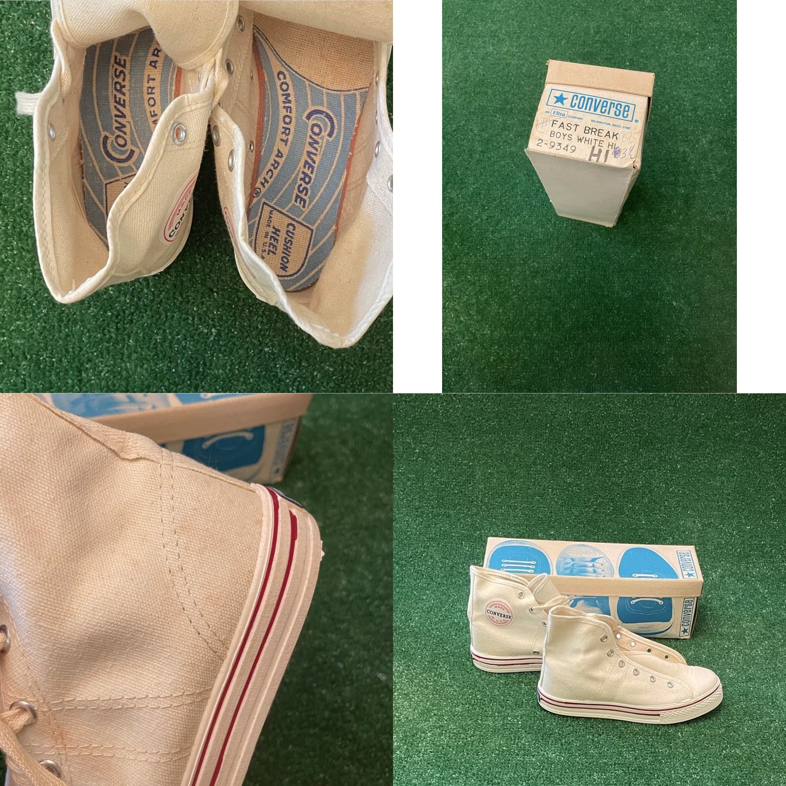 Converse VINTAGE Converse Made In USA High Fast Break Canvas Rare Old Stock Size 3.5 Men Sneakers Basketball 60s 70s 80s Chuck Taylor Dr J Size US 5 / EU 37 - 8 Thumbnail
