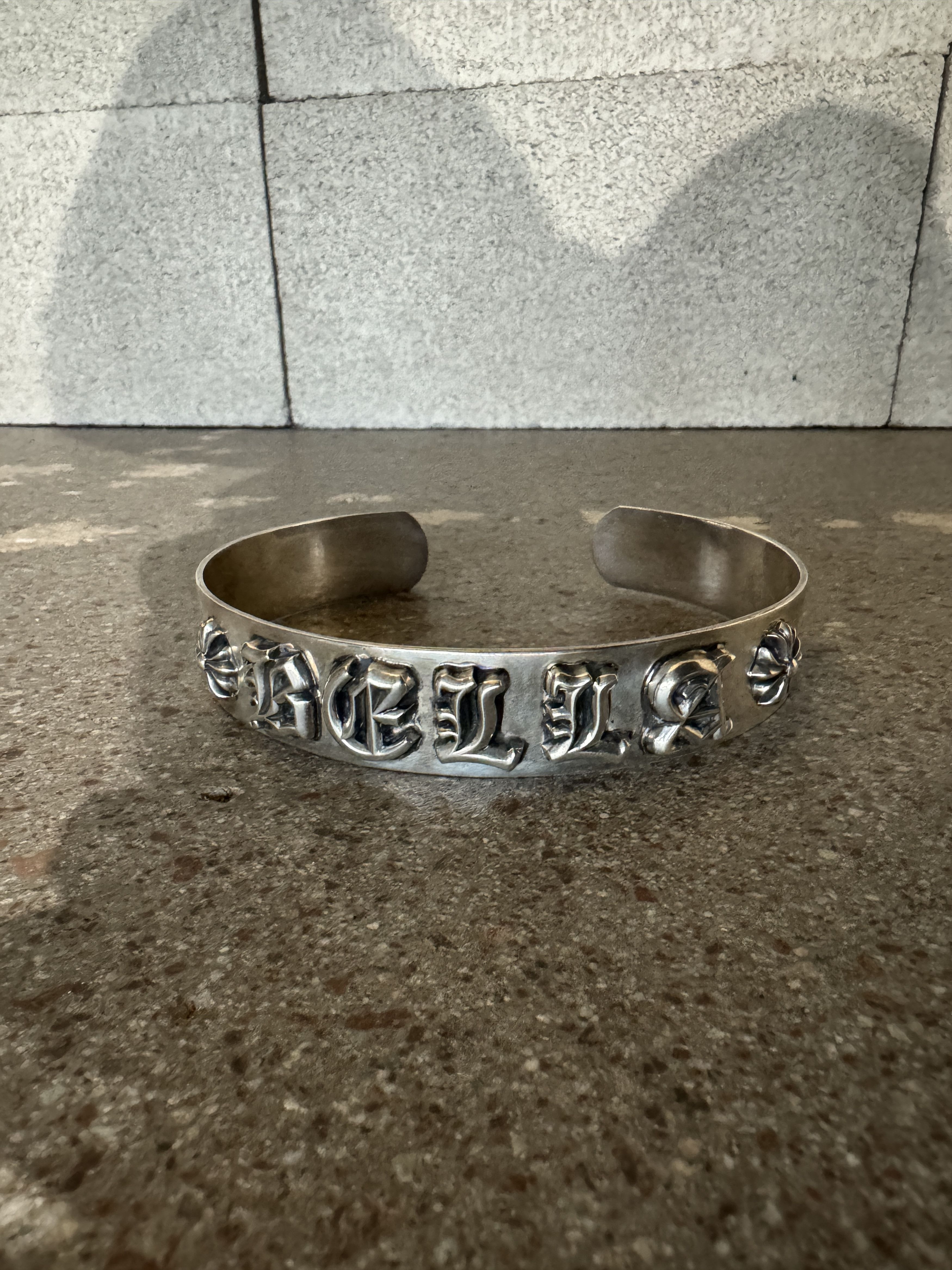 image of Chrome Hearts Silver Bella Choker, Men's
