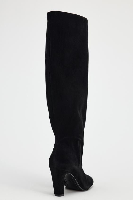Zara VELVET LOOK HEELED BOOTS Size US 10 / IT 40 - 4 Thumbnail