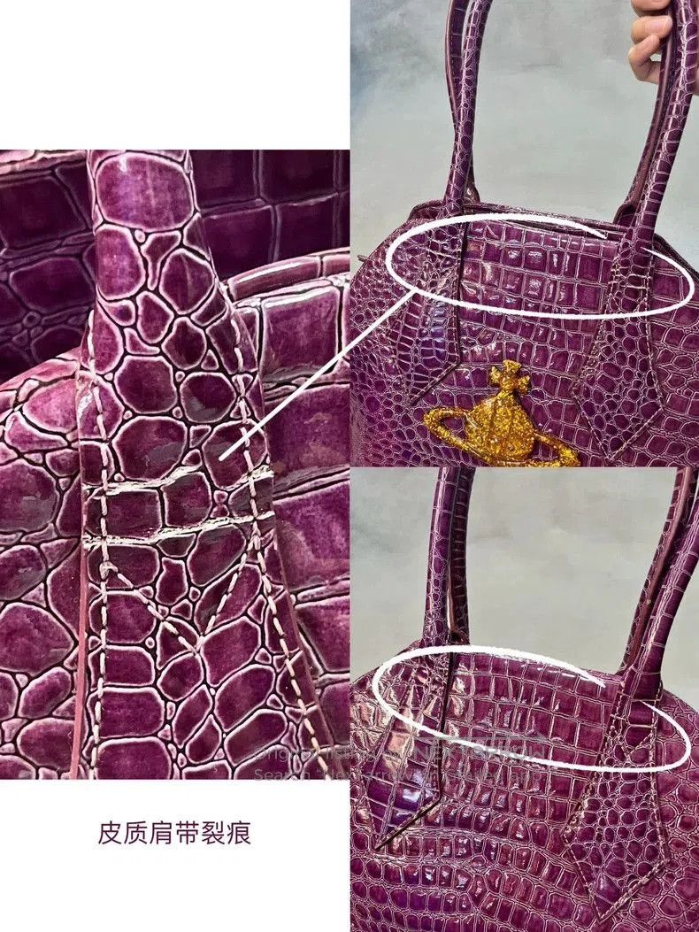 Vivienne Westwood Vivienne Westwood Purple Crocodile Bowling Bag . Size ONE SIZE - 8 Thumbnail