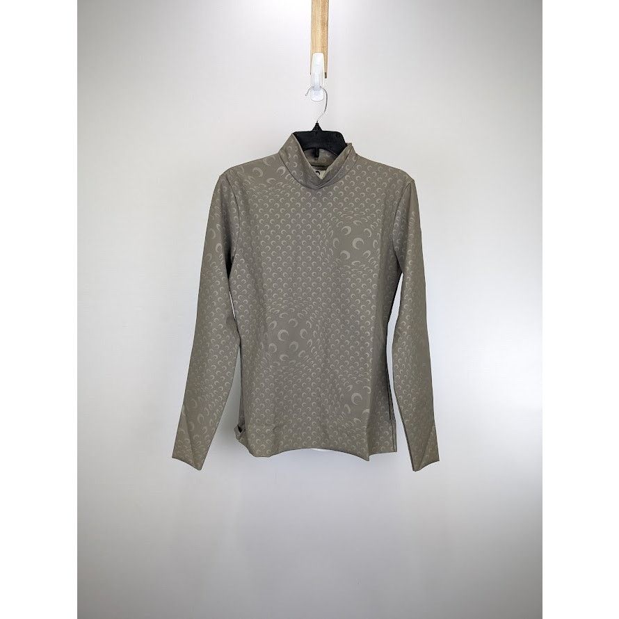 Marine Serre o1rshd1 Patterned Long Sleeve T-Shirt in Tan Size US L / EU 52-54 / 3 - 1 Thumbnail