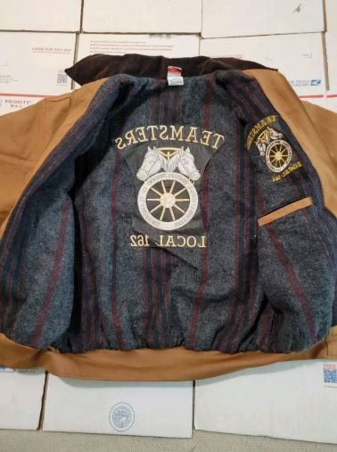 Canvas Teamsters Local 162 Portland Mens Canvas Bomber Jacket Large Size US L / EU 52-54 / 3 - 9 Thumbnail