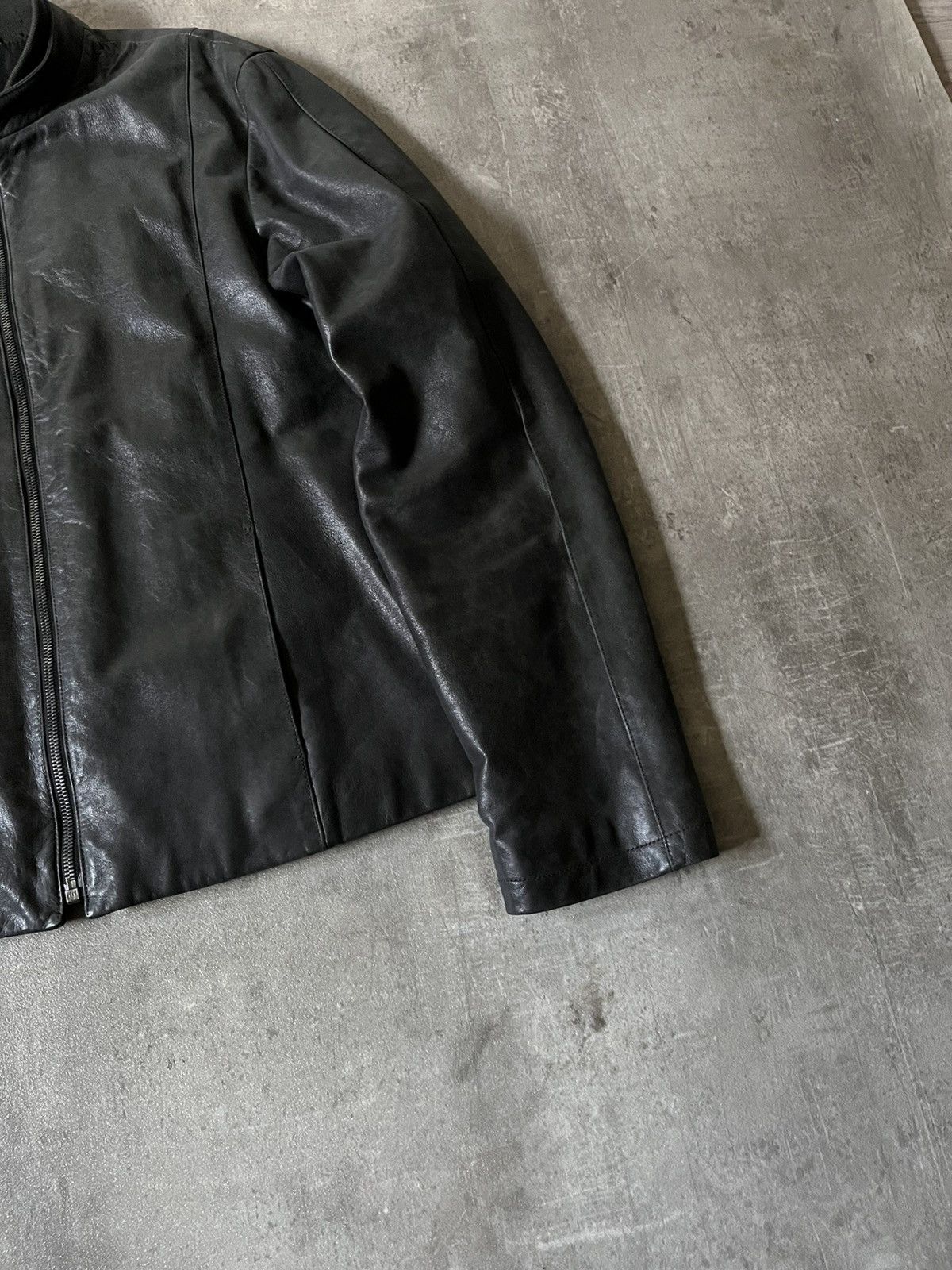 Jil Sander Jil Sander leather jacket by Raf Simons black rare Size US L / EU 52-54 / 3 - 3 Thumbnail