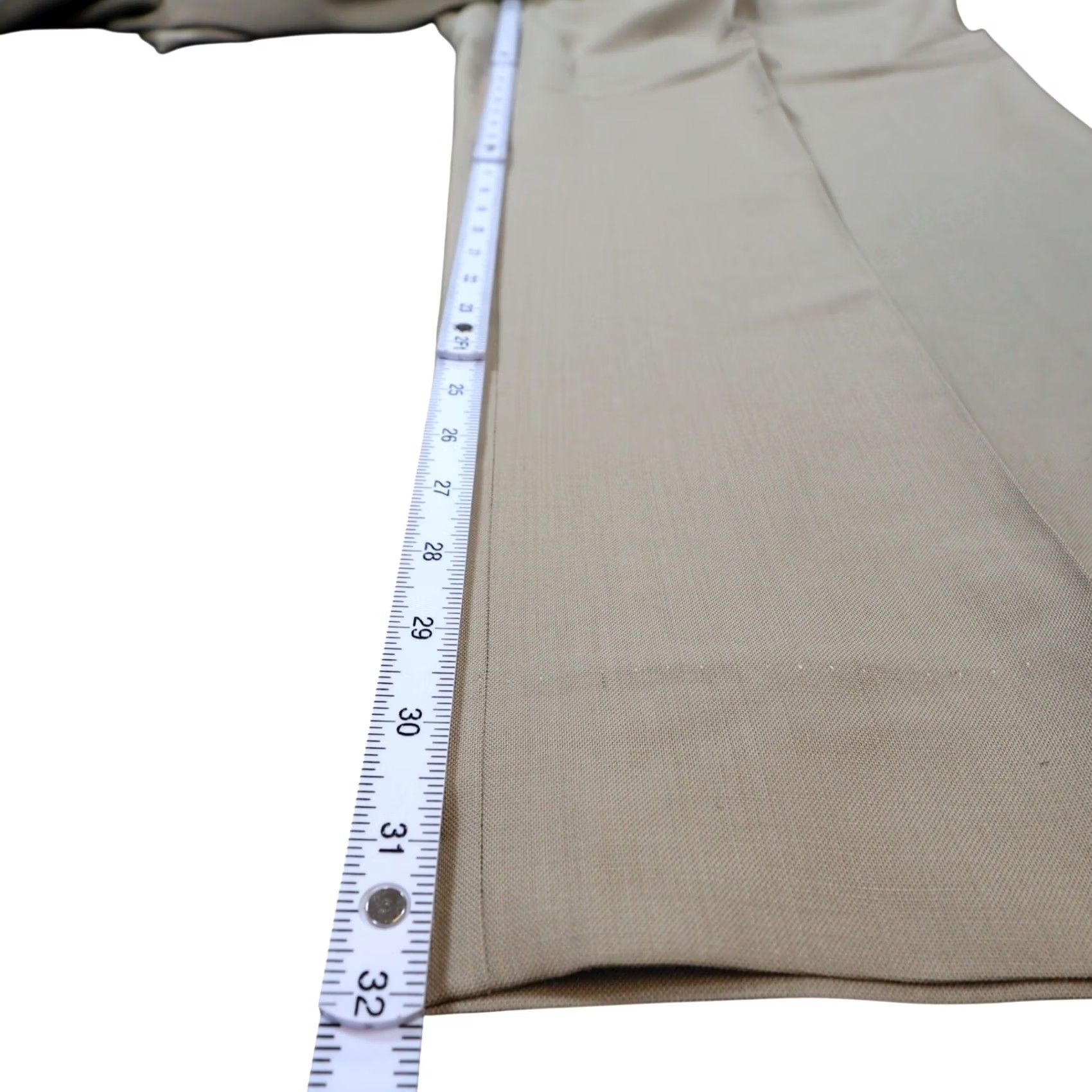 Ralph Lauren Lauren Ralph Lauren Mens Dress Pants 44x32 Tan Wool Pleated Excellent Super 100s Size US 44 / EU 60 - 4 Thumbnail