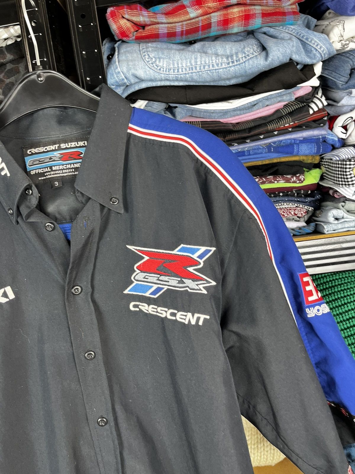 Japanese Brand × Vintage 1990s VERY RARE YOSHIMURA SUZUKI OG SHIRT Size US L / EU 52-54 / 3 - 12 Thumbnail